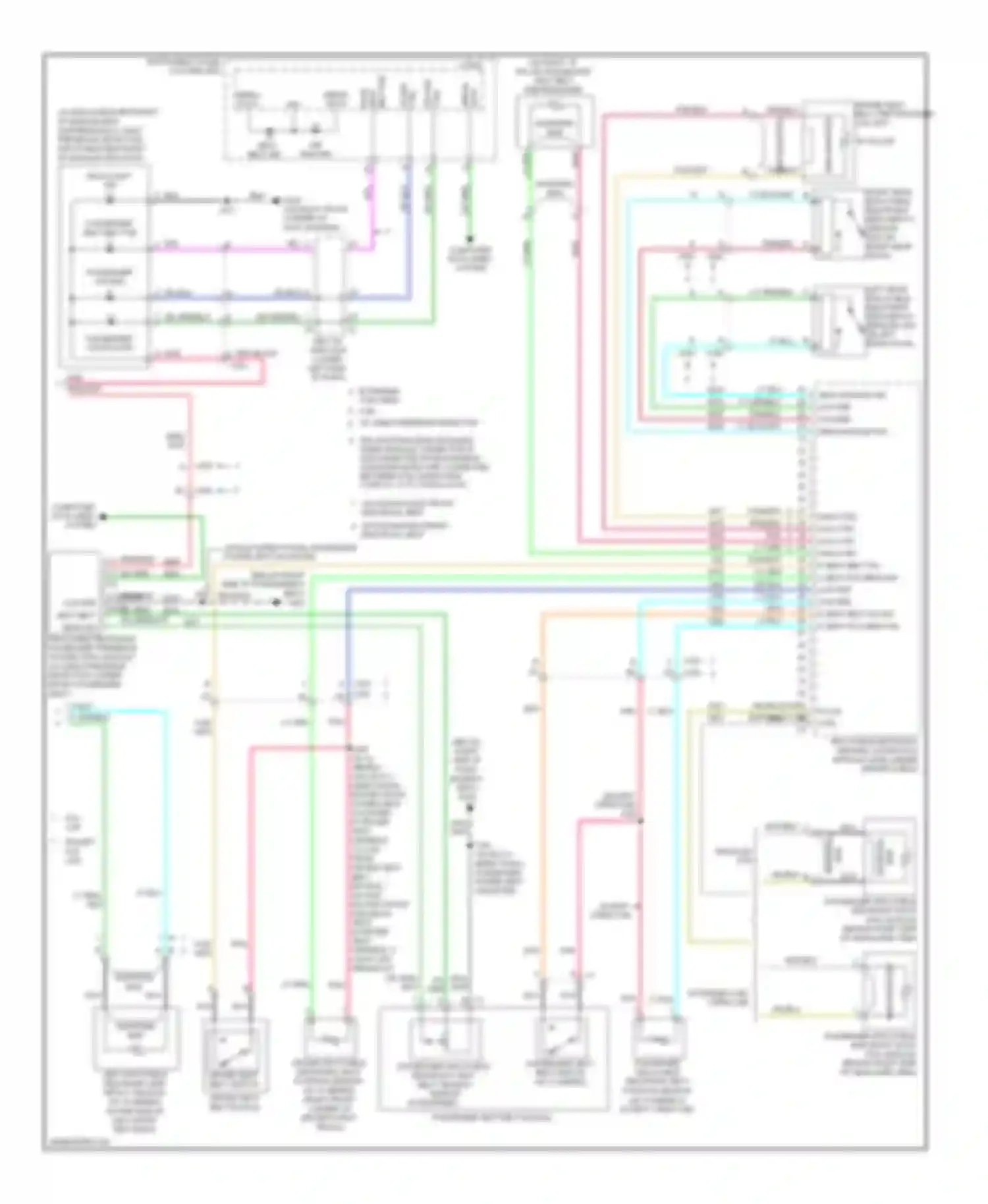 Wiring diagram inflatable restraint sensing, diagnostic for Chevrolet Cab & Chassis Silverado 3500 HD  (2008-2011) (1 of 1)
