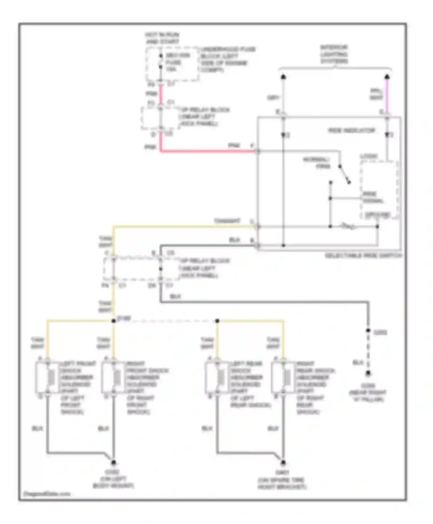 Cab & Chassis Silverado 3500 Chevrolet  (2004-2007): Electronic suspension circuit
