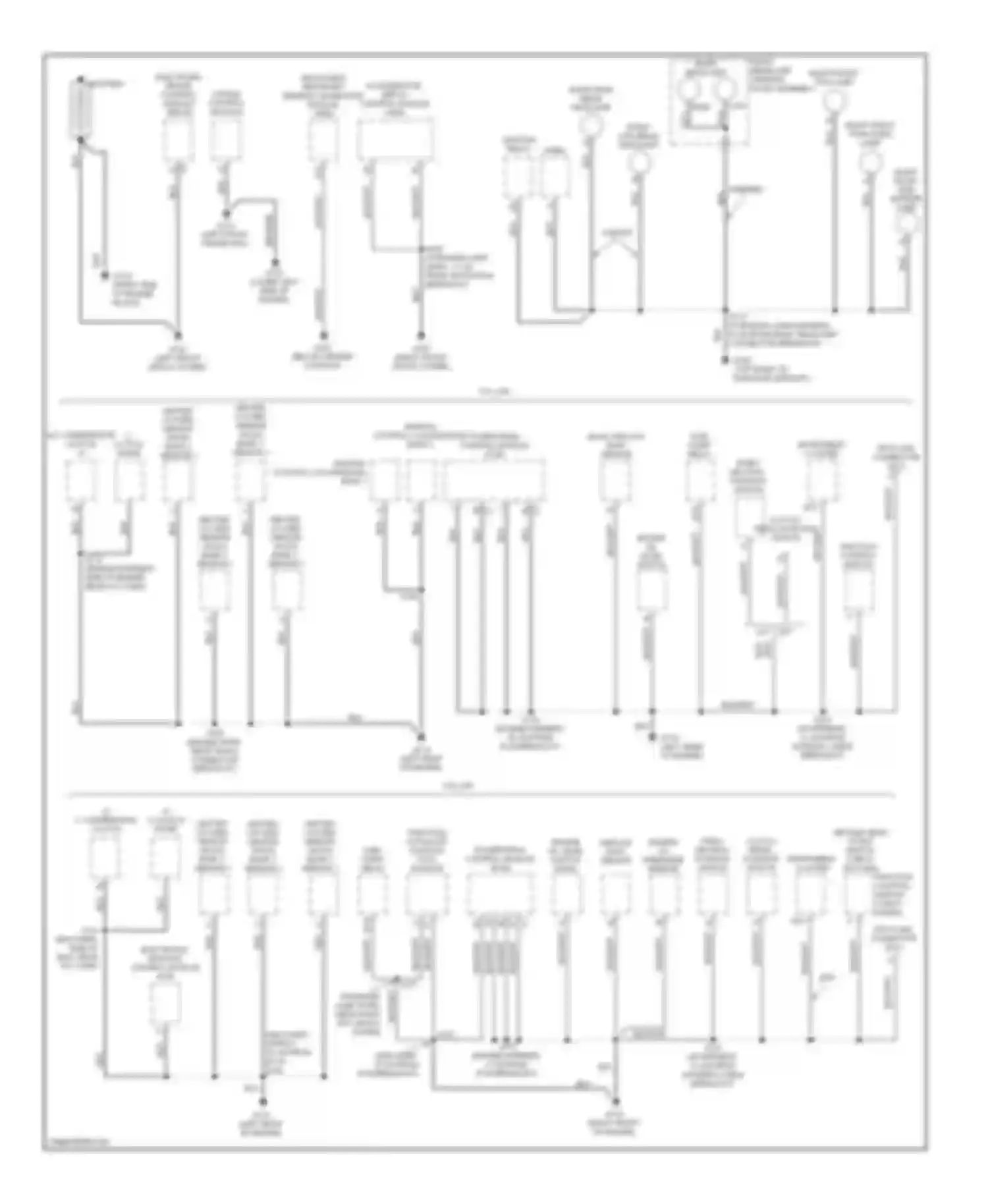 Camaro Chevrolet IV facelift (1998-2002): Ground distribution circuit (1 of 3)