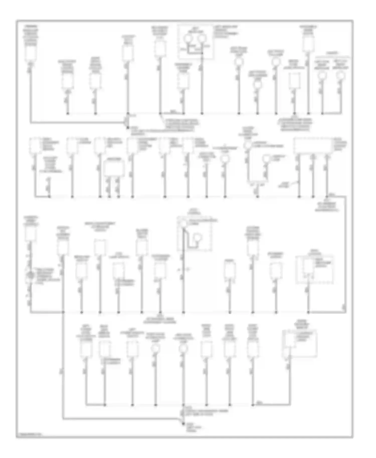 Camaro Chevrolet IV facelift (1998-2002): Ground distribution circuit (2 of 3)