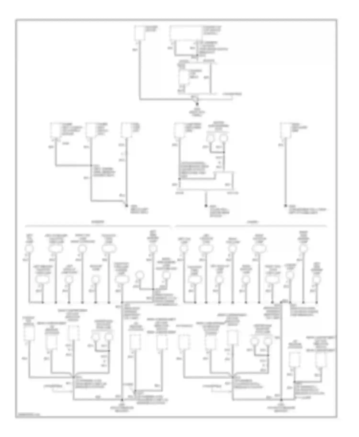 Camaro Chevrolet IV facelift (1998-2002): Ground distribution circuit (3 of 3)