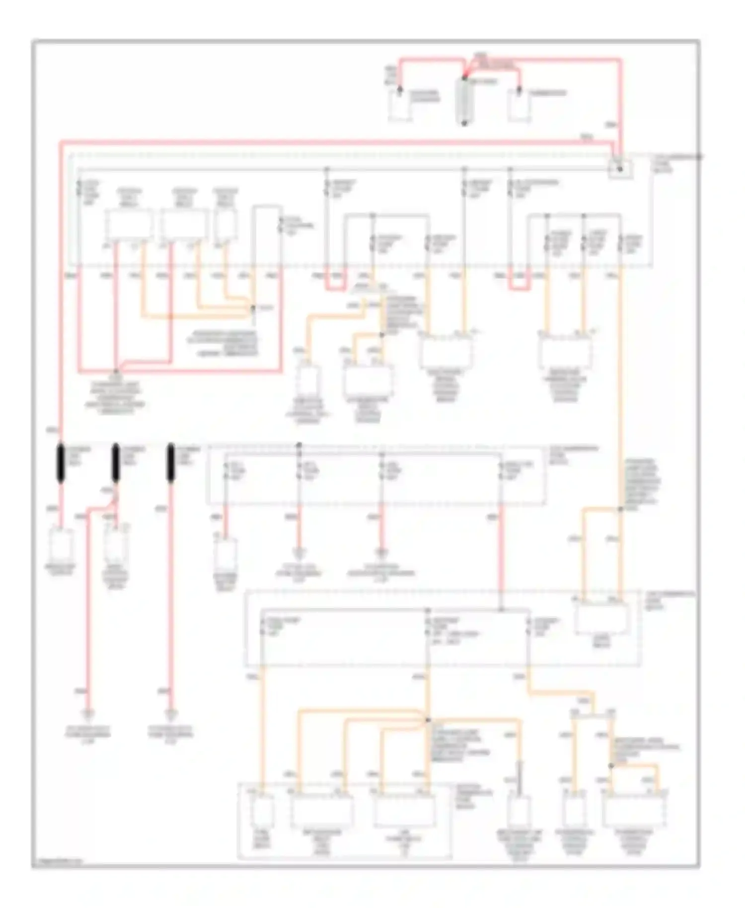 Camaro Chevrolet IV facelift (1998-2002): Power distribution circuit (1 of 4)