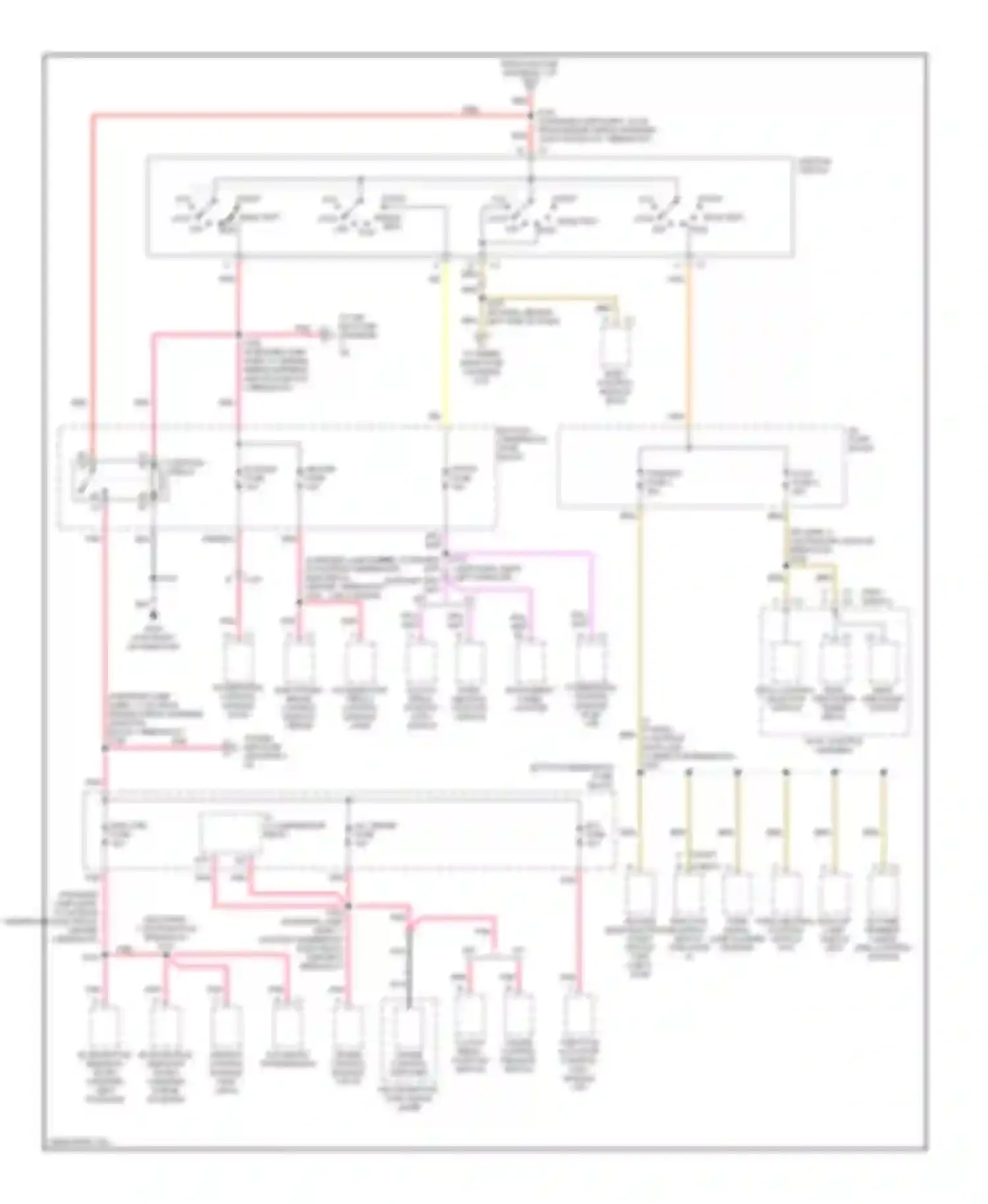 Camaro Chevrolet IV facelift (1998-2002): Power distribution circuit (2 of 4)