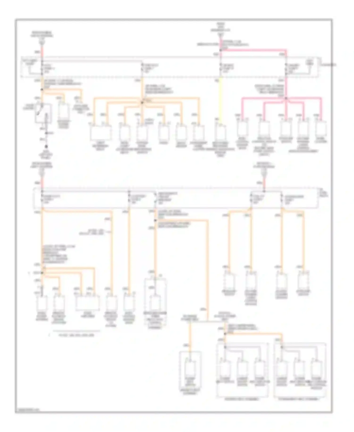 Camaro Chevrolet IV facelift (1998-2002): Power distribution circuit (3 of 4)