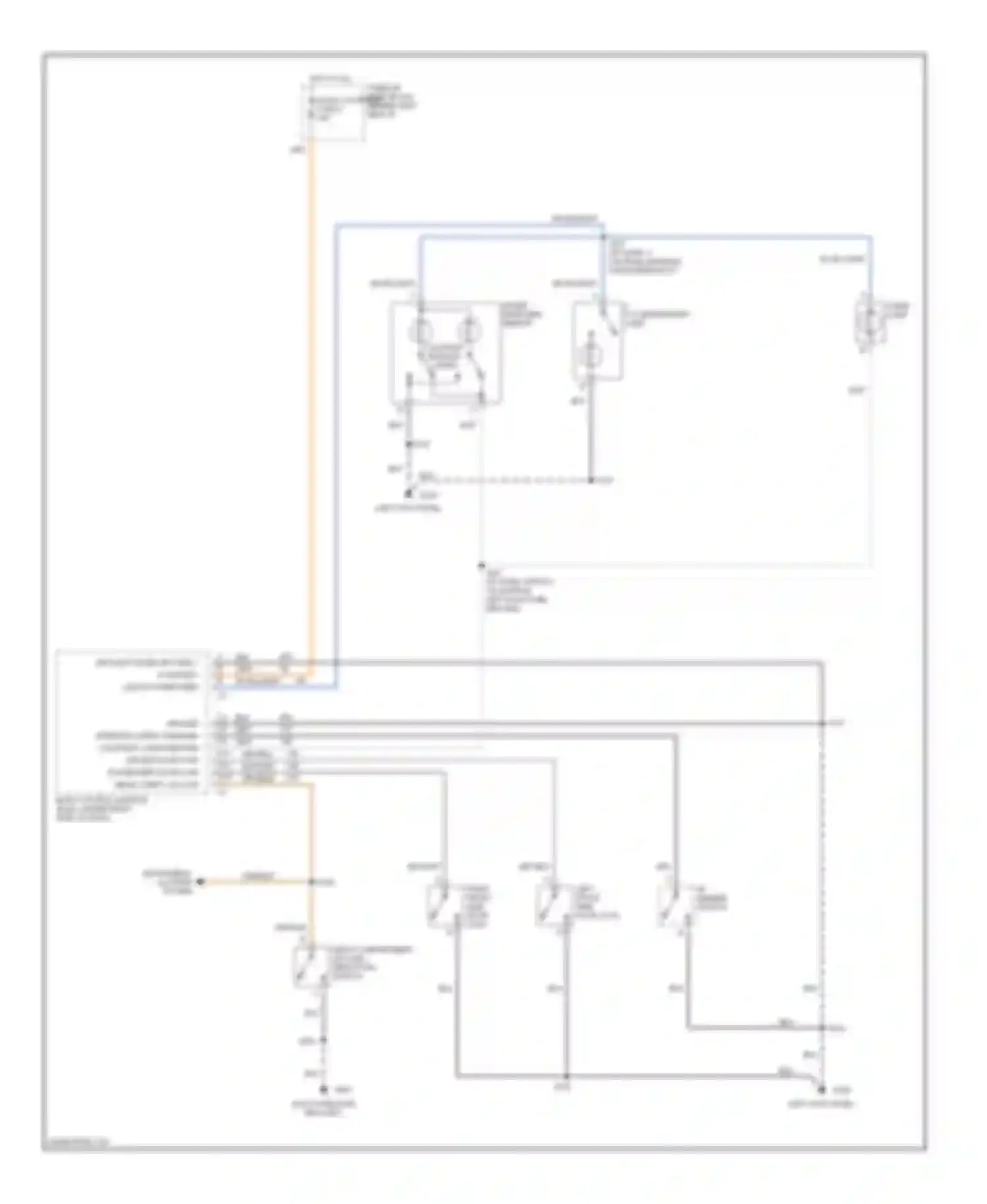Wiring diagram courtesy/ reading lamps for Chevrolet Camaro IV facelift (1998-2002) (2 of 3)