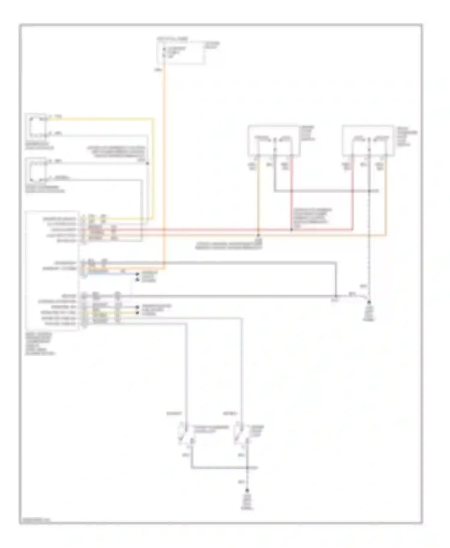 Wiring diagram front passenger door lock actuator for Chevrolet Camaro IV facelift (1998-2002) (1 of 1)