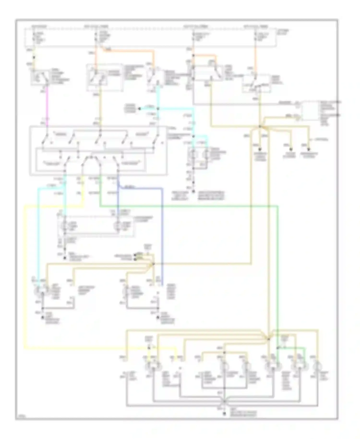 Camaro Chevrolet IV (1992-1998): Exterior lamps circuit, without drl