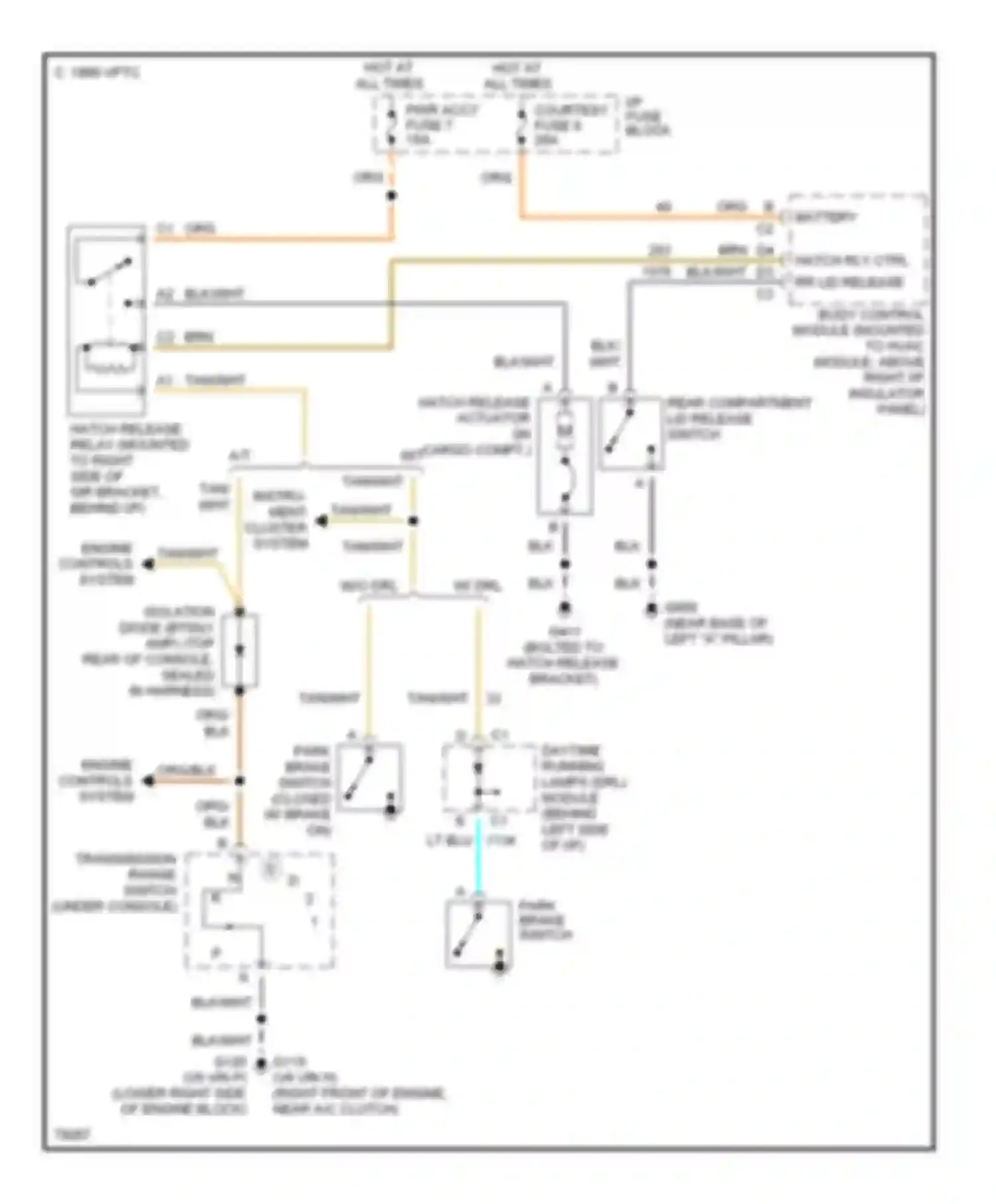 Wiring diagram blk for Chevrolet Camaro IV (1992-1998) (44 of 49)