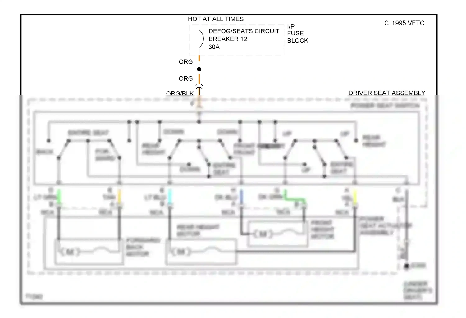 Wiring diagram down down for Chevrolet Camaro IV (1992-1998) (1 of 1)