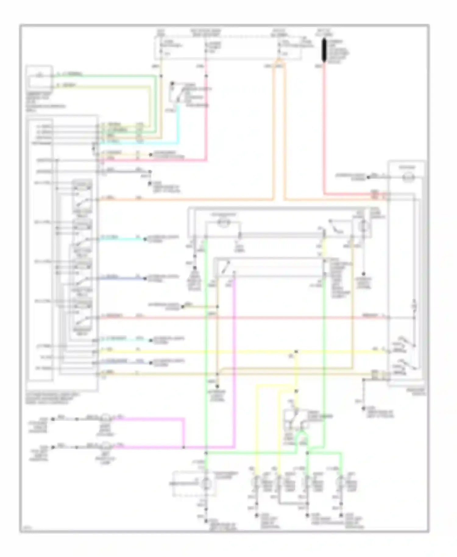 Wiring diagram right turn relay for Chevrolet Camaro IV (1992-1998) (1 of 1)
