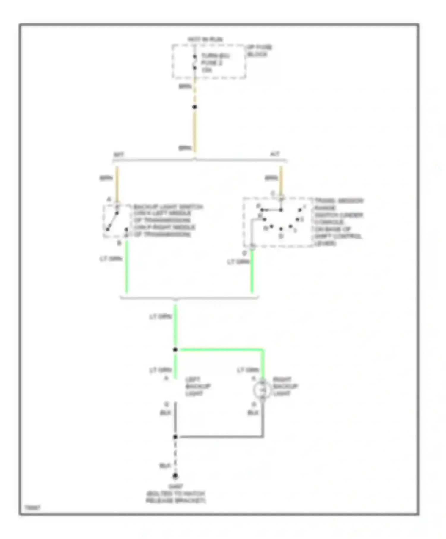 Wiring diagram turn b/u fuse 2 for Chevrolet Camaro IV (1992-1998) (2 of 3)