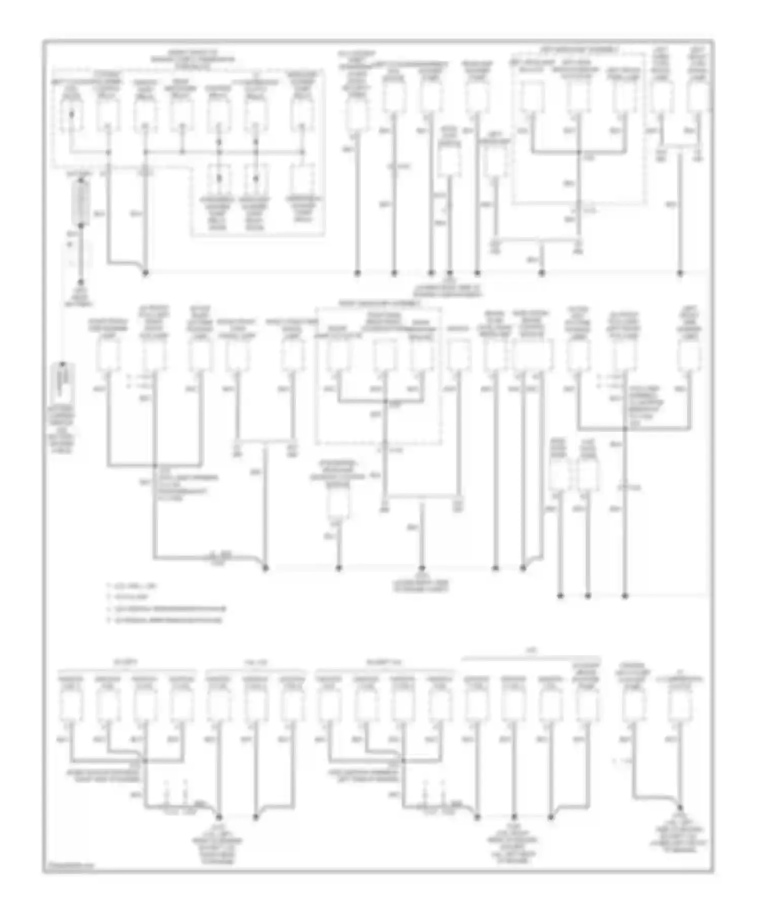 Camaro Chevrolet V facelift (2013-2015): Ground distribution circuit (1 of 3)