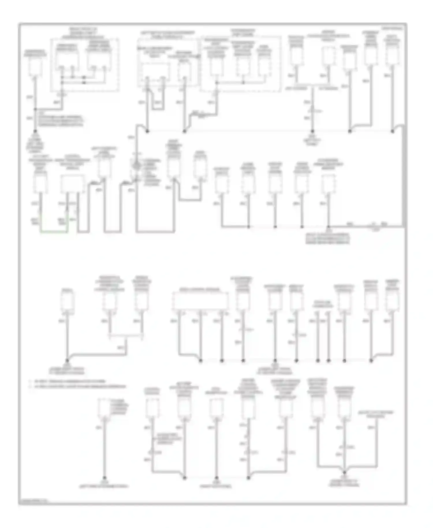 Camaro Chevrolet V facelift (2013-2015): Ground distribution circuit (2 of 3)