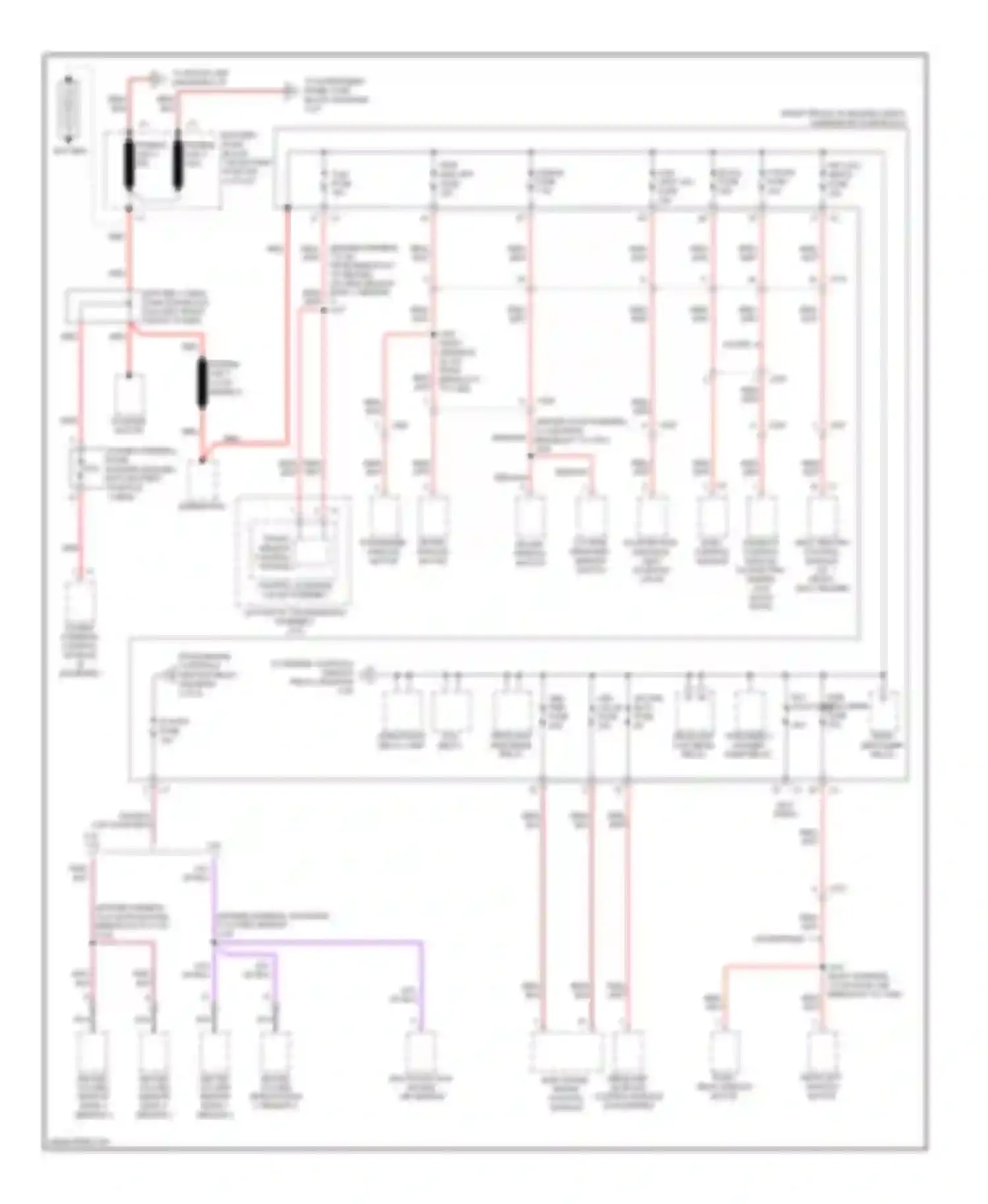 Camaro Chevrolet V facelift (2013-2015): Power distribution circuit (1 of 5)