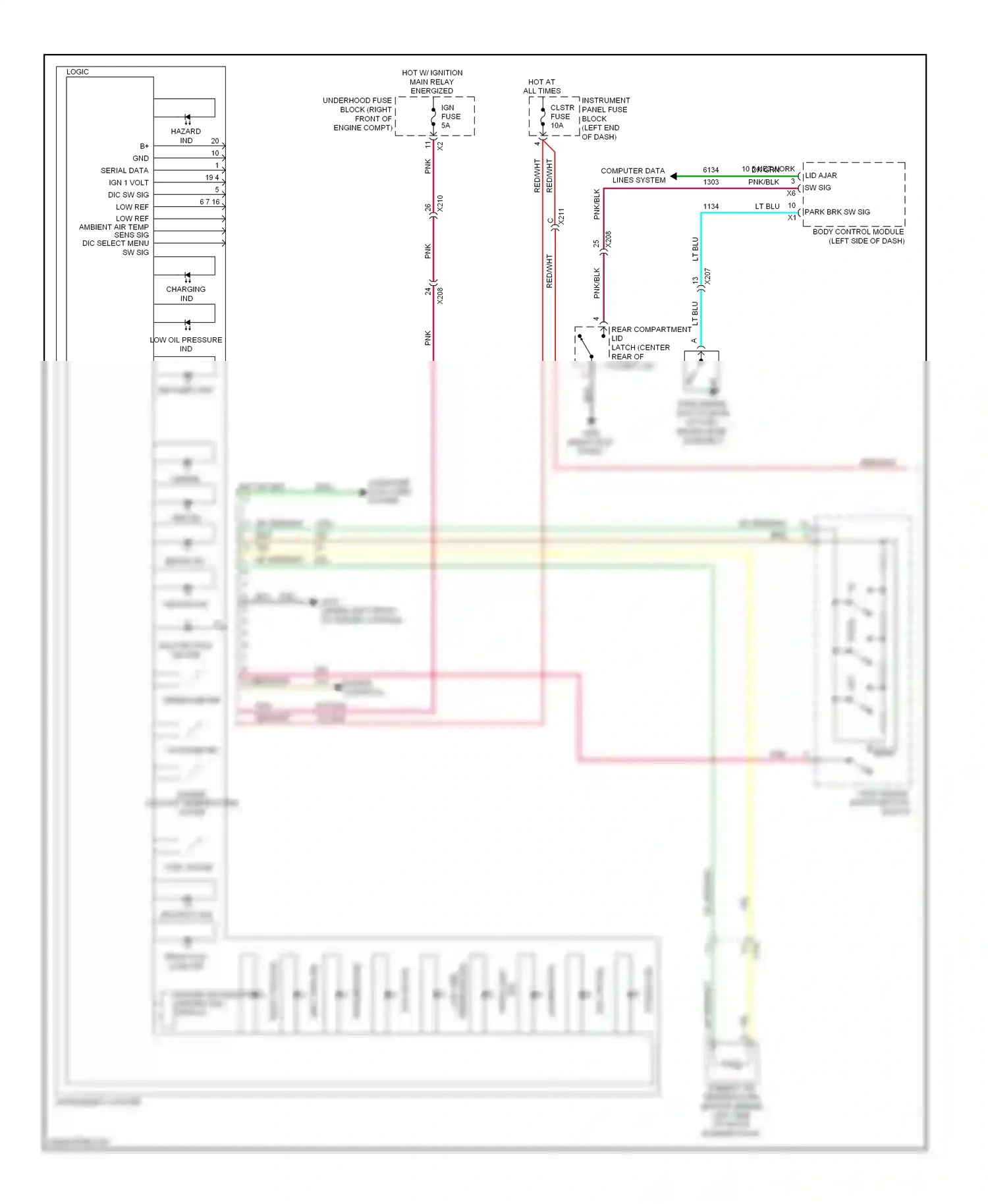 Wiring diagram abs ind. for Chevrolet Camaro V facelift (2013-2015) (2 of 2)