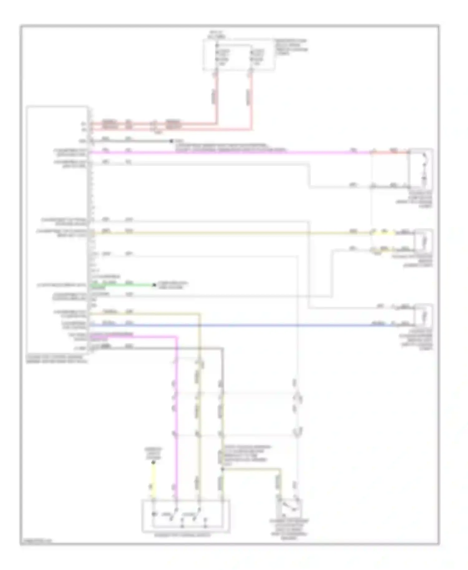 Wiring diagram convertible top header latch sw sig for Chevrolet Camaro V facelift (2013-2015) (1 of 1)