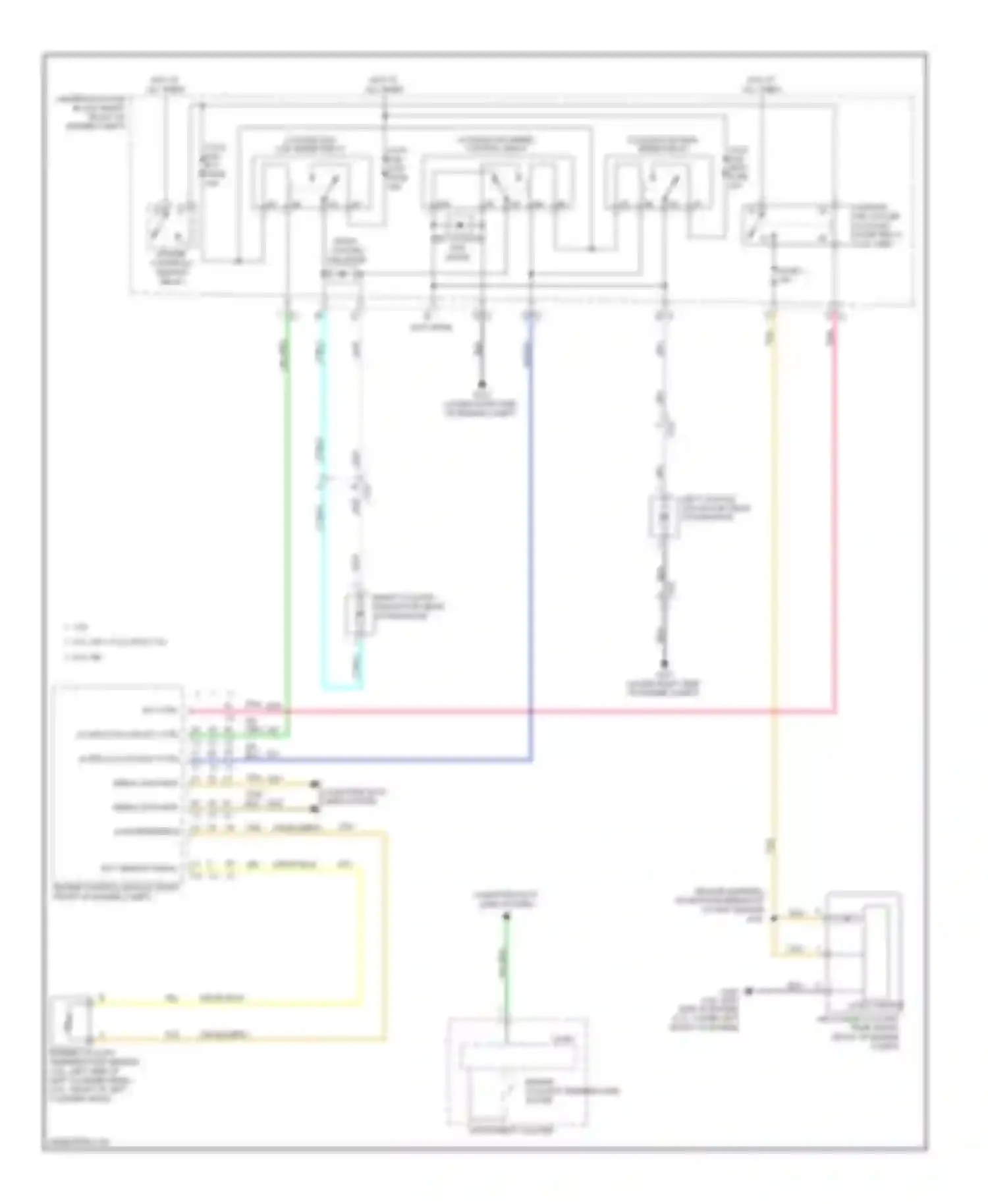 Wiring diagram cooling fan low speed relay for Chevrolet Camaro V facelift (2013-2015) (1 of 3)