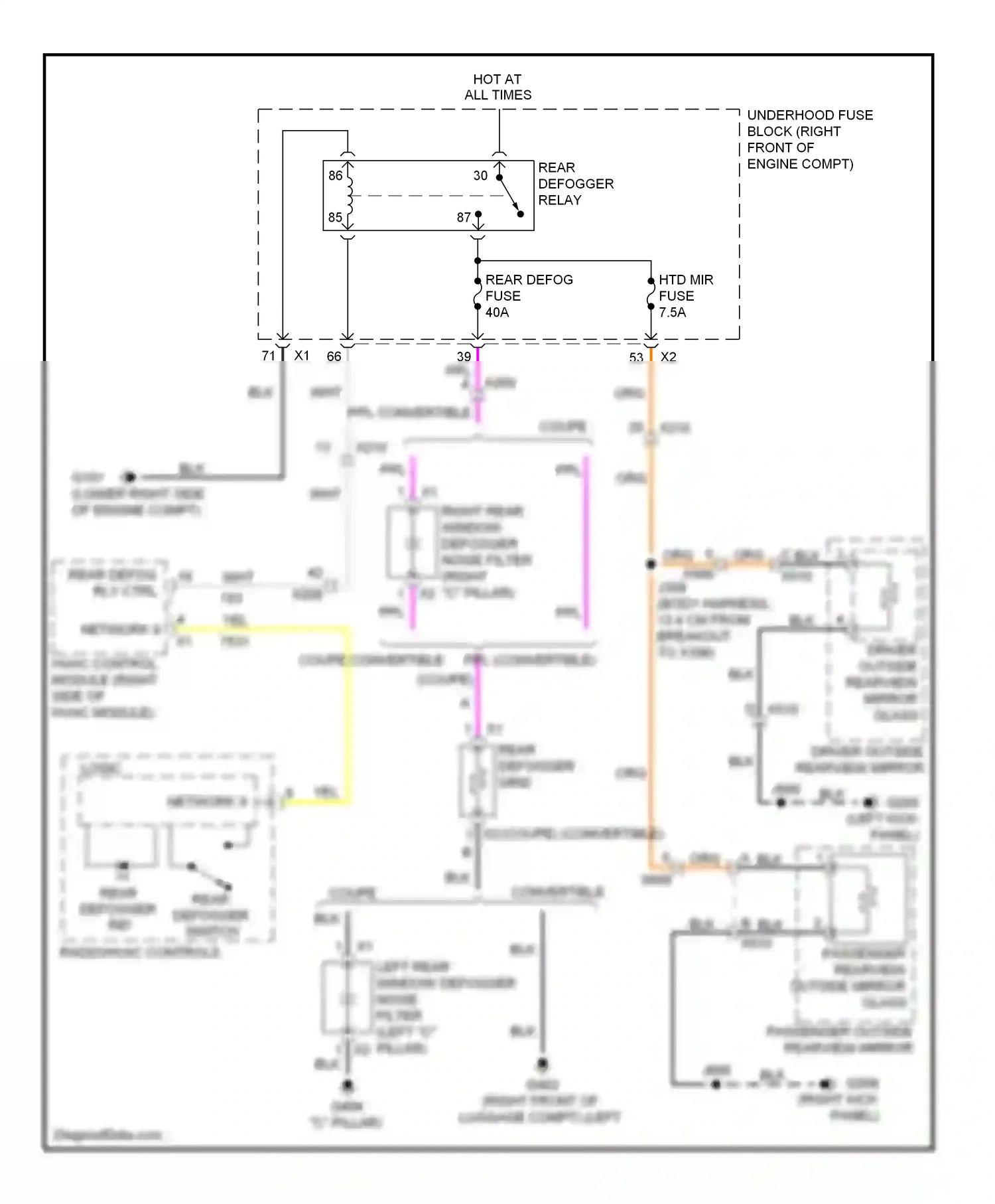 Wiring diagram hvac control module for Chevrolet Camaro V facelift (2013-2015) (2 of 6)