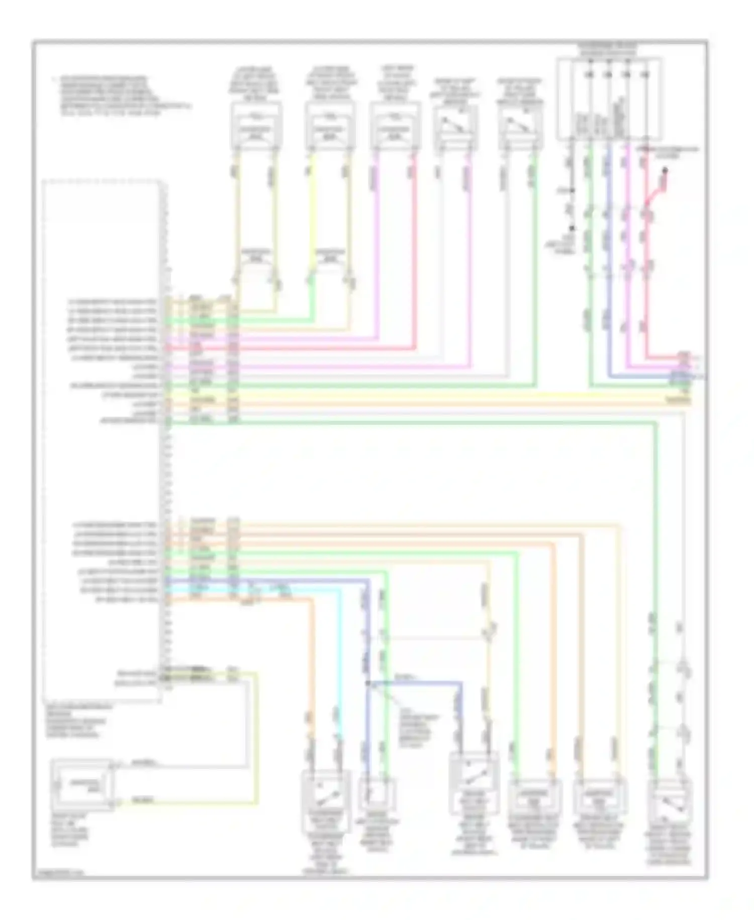 Wiring diagram left roof rail mod high ctrl for Chevrolet Camaro V facelift (2013-2015) (1 of 1)