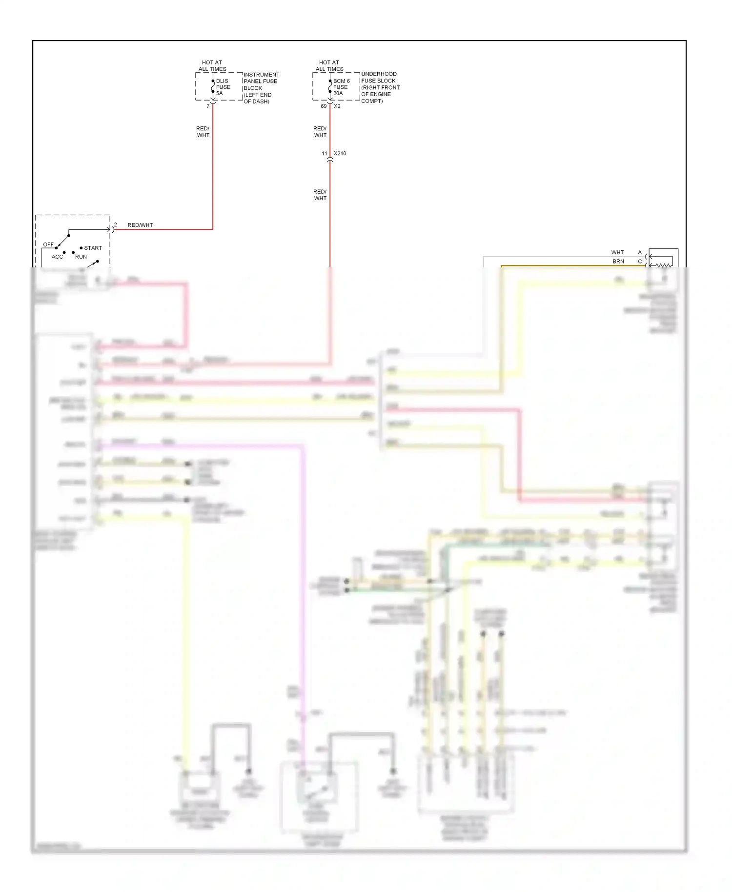 Wiring diagram park position switch for Chevrolet Camaro V facelift (2013-2015) (2 of 2)