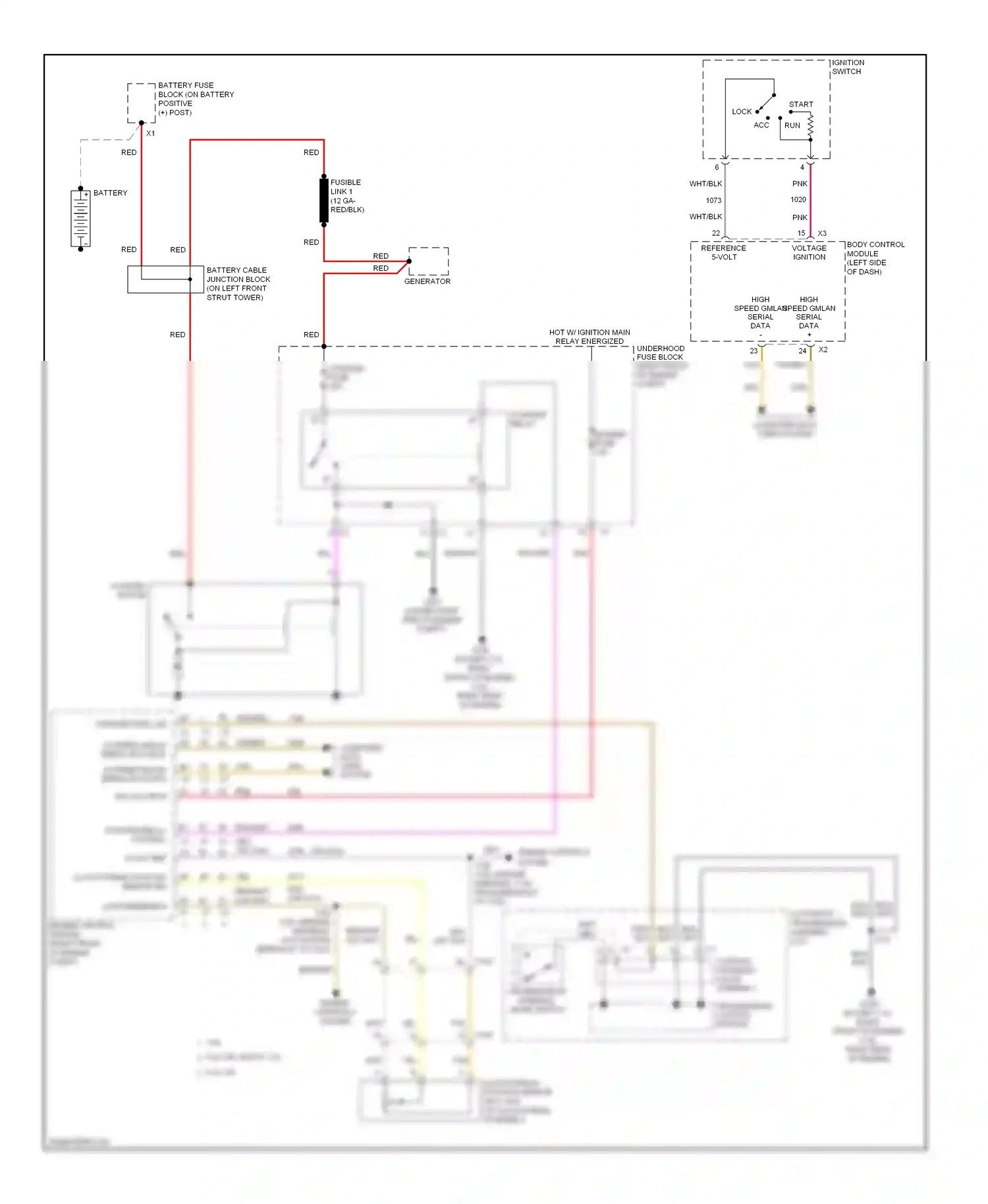 Chevrolet Camaro V facelift (2013-2015) reference wiring diagram  (1 of 1)