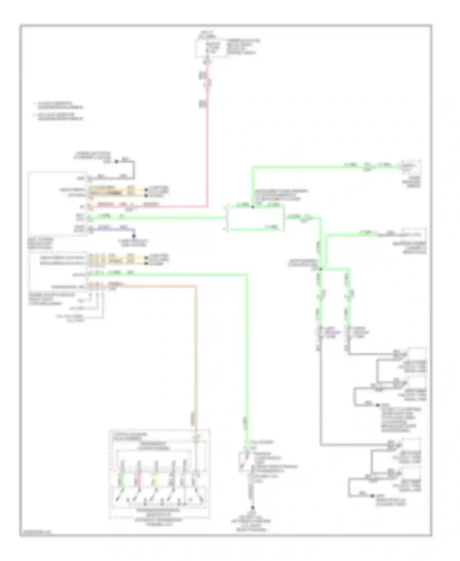 Wiring diagram right inner tail/stop, turn signal lamp for Chevrolet Camaro V facelift (2013-2015) (1 of 2)