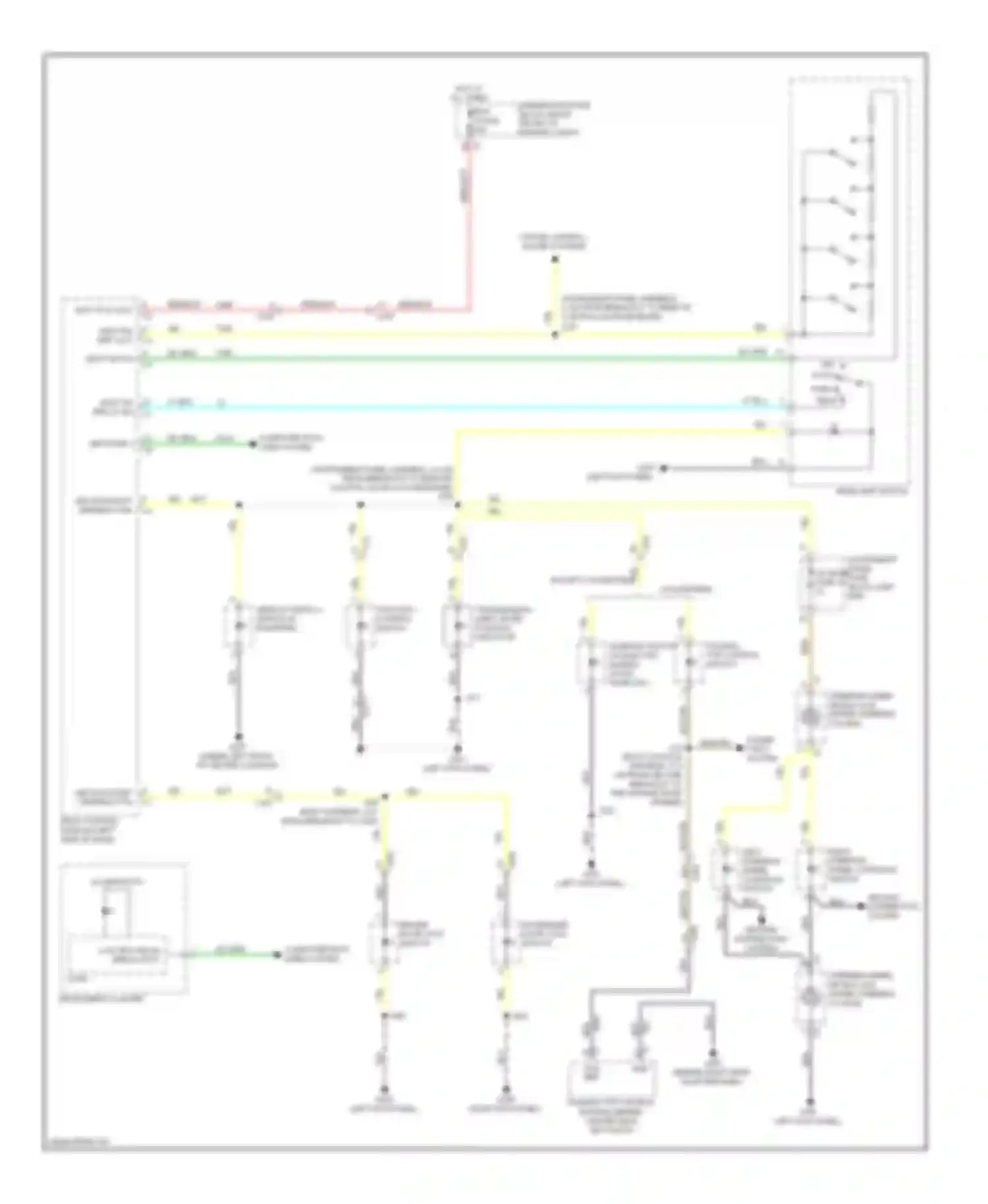 Wiring diagram right steering wheel controls switch for Chevrolet Camaro V facelift (2013-2015) (8 of 11)