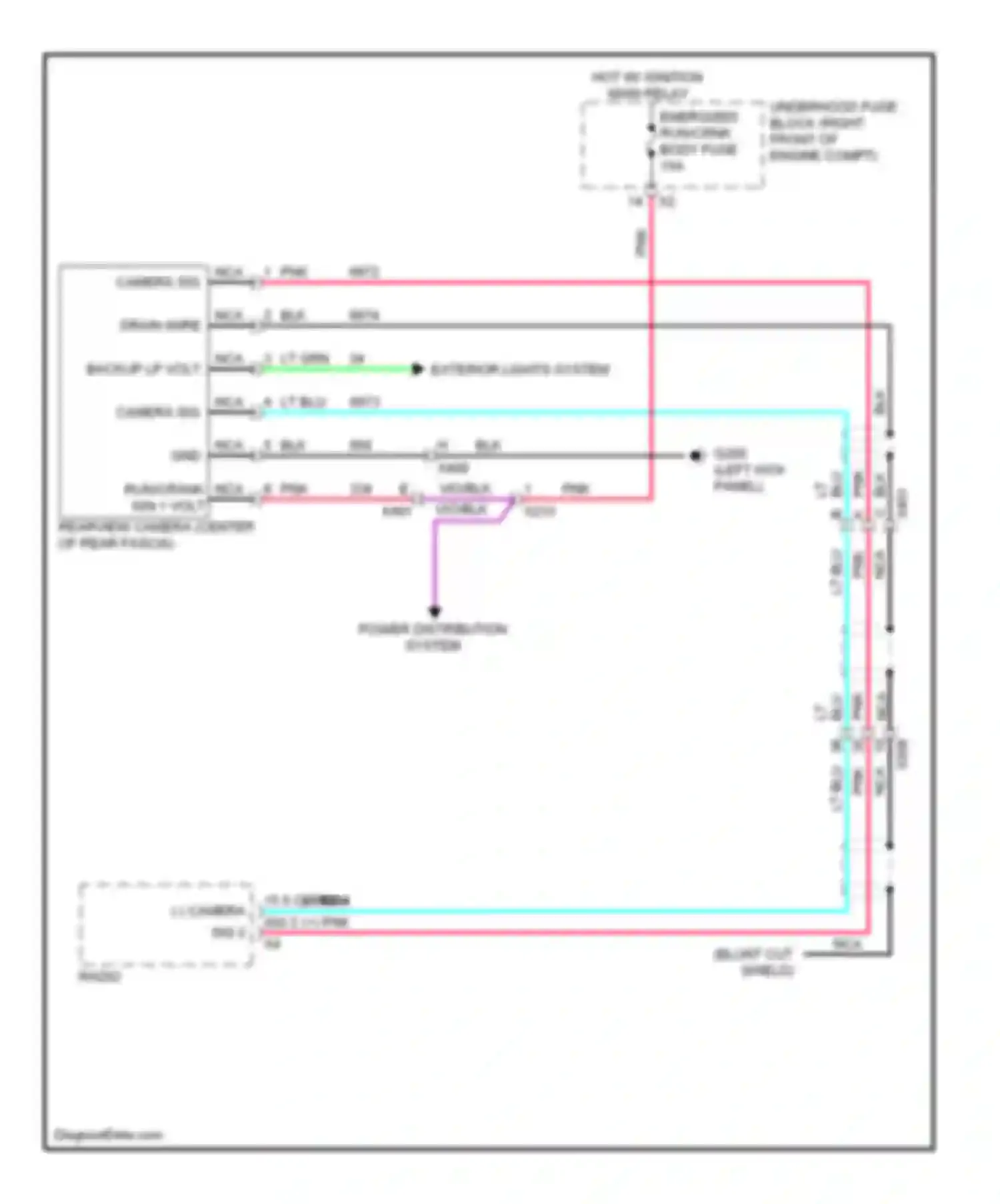 Wiring diagram underhood fuse block for Chevrolet Camaro V facelift (2013-2015) (30 of 47)