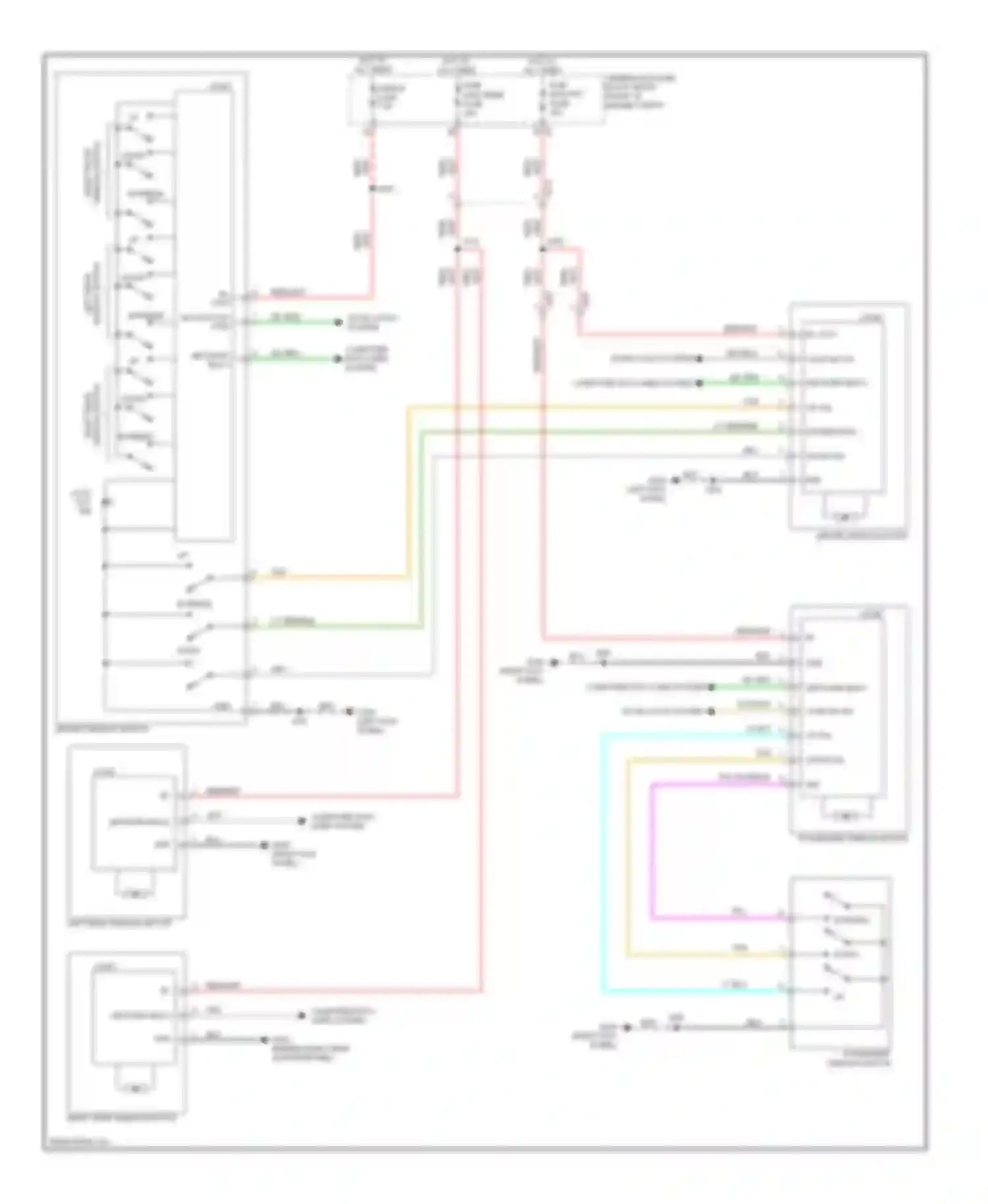 Wiring diagram window switch right front for Chevrolet Camaro V facelift (2013-2015) (1 of 1)