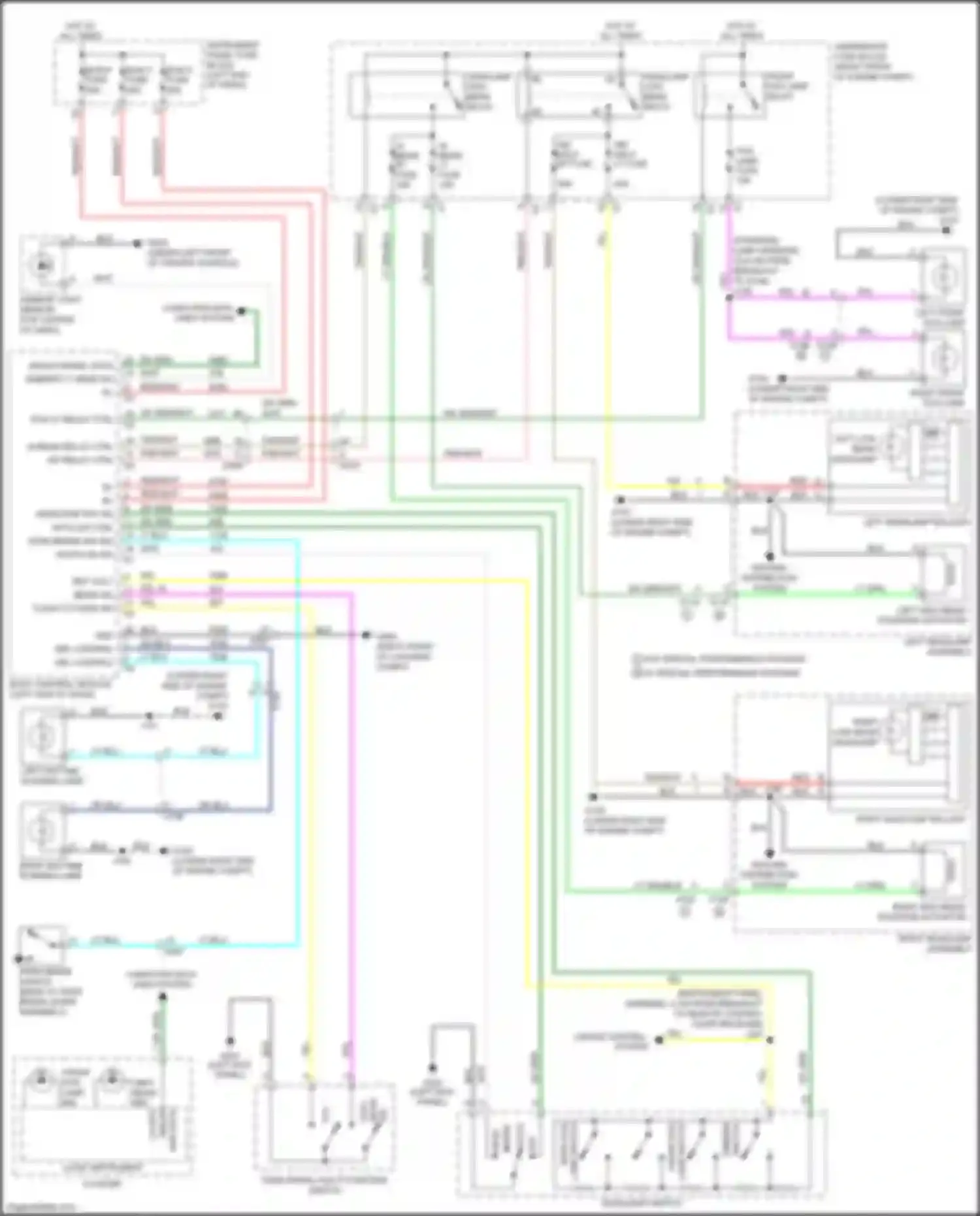 Wiring diagram w/o special performance package w/ special performance package for Chevrolet Camaro V facelift (2013-2015) (2 of 5)