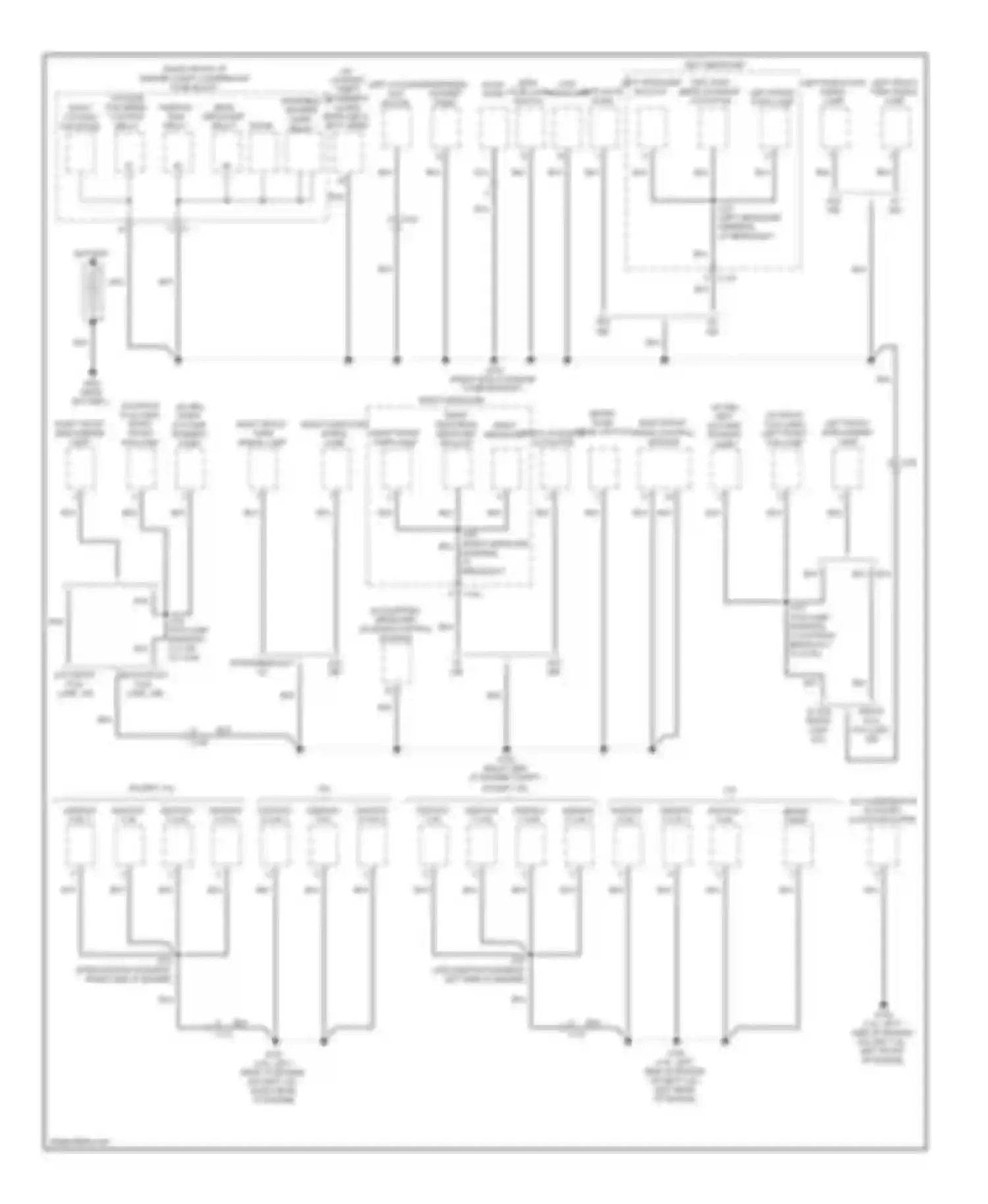Camaro Chevrolet V (2009-2013): Ground distribution circuit (1 of 3)