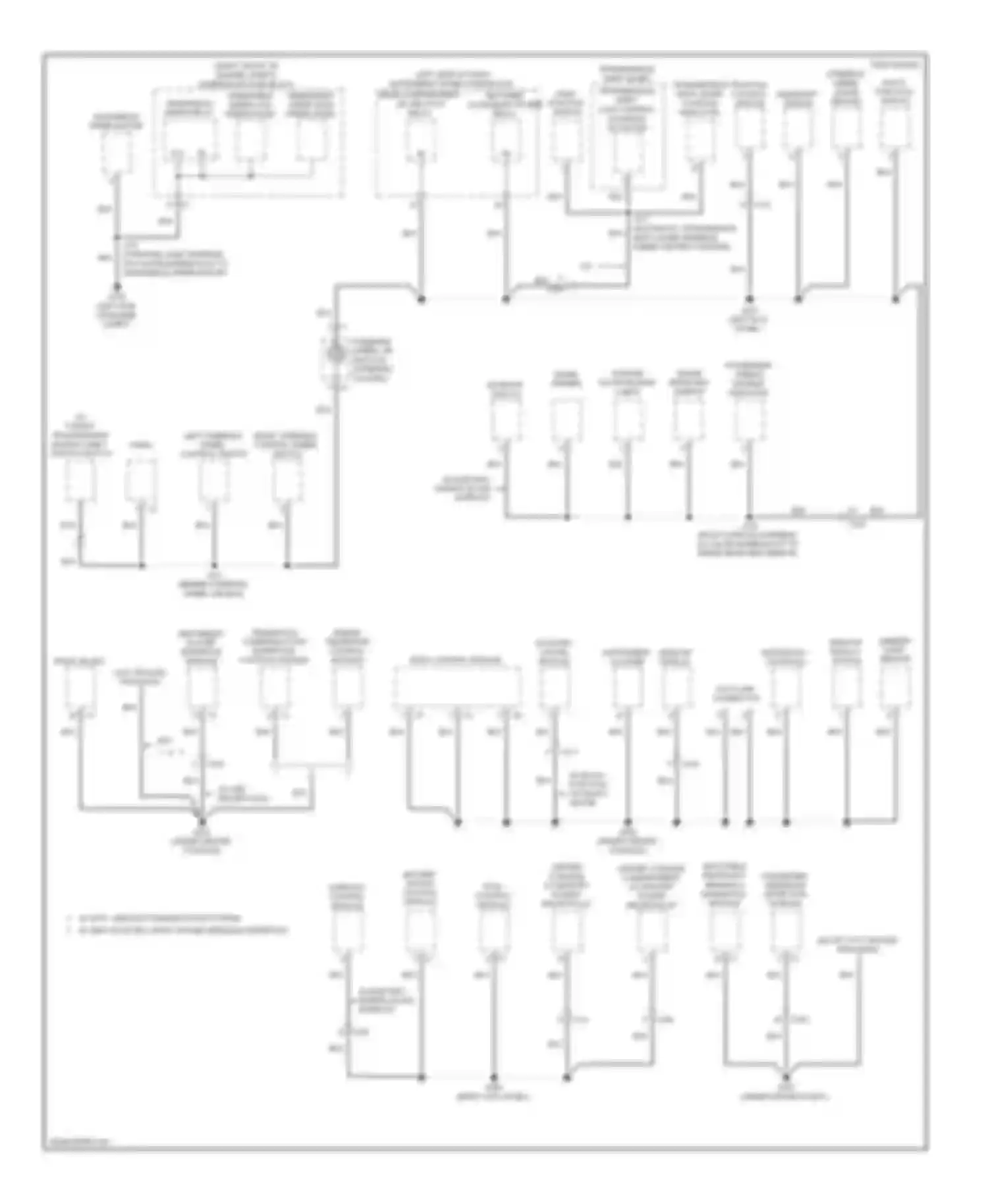 Camaro Chevrolet V (2009-2013): Ground distribution circuit (2 of 3)
