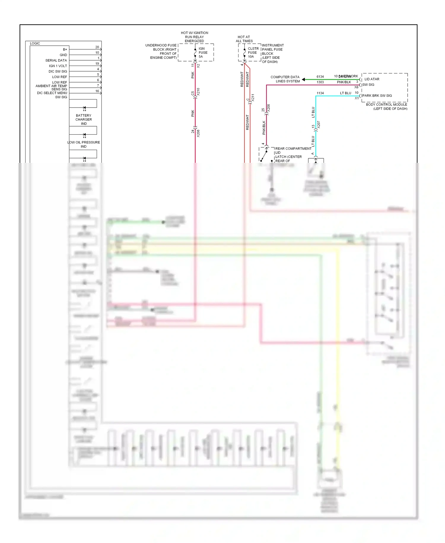 Wiring diagram abs ind. for Chevrolet Camaro V (2009-2013) (2 of 2)