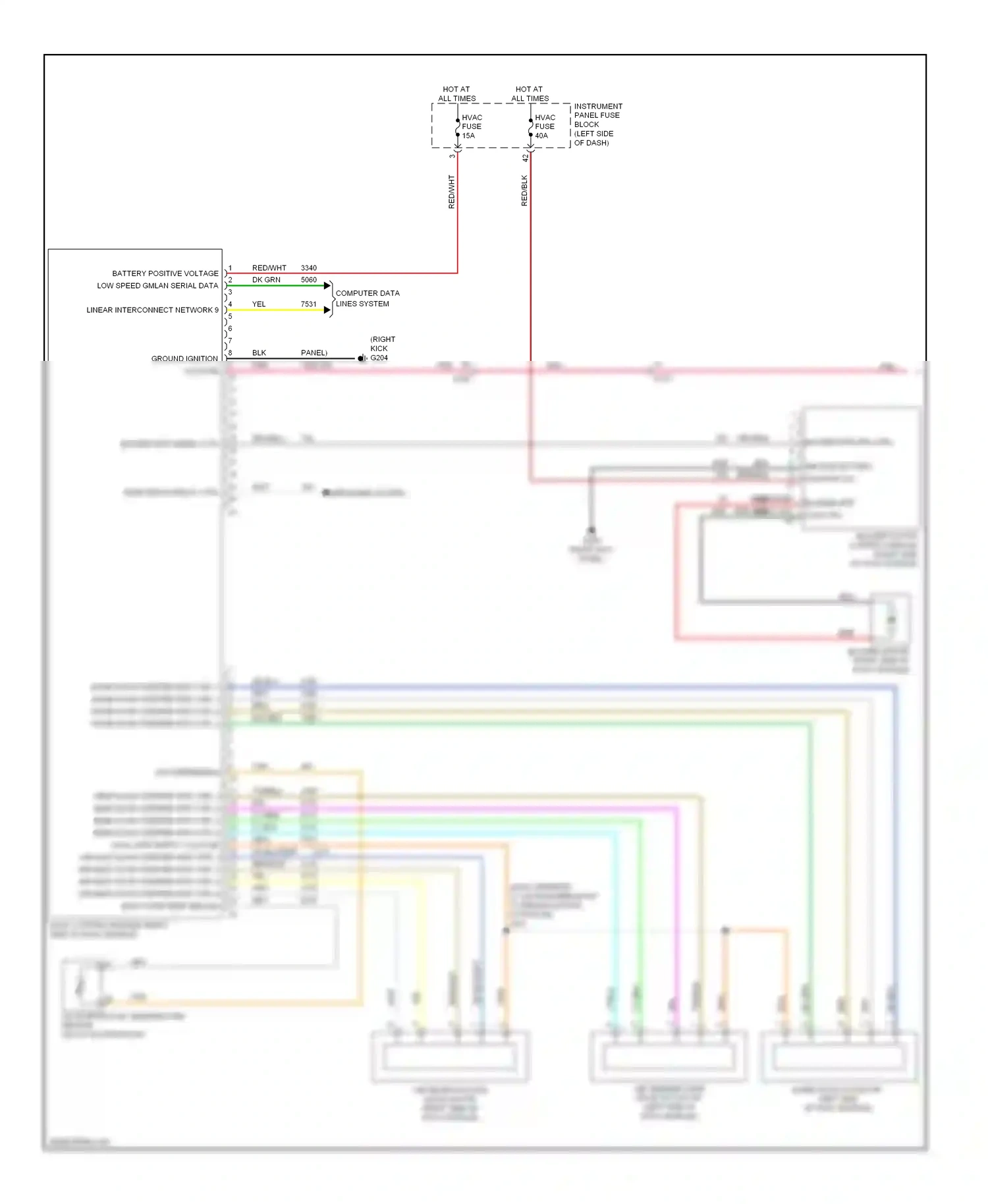 Chevrolet Camaro V (2009-2013) blower mtr spd ctrl wiring diagram  (1 of 1)