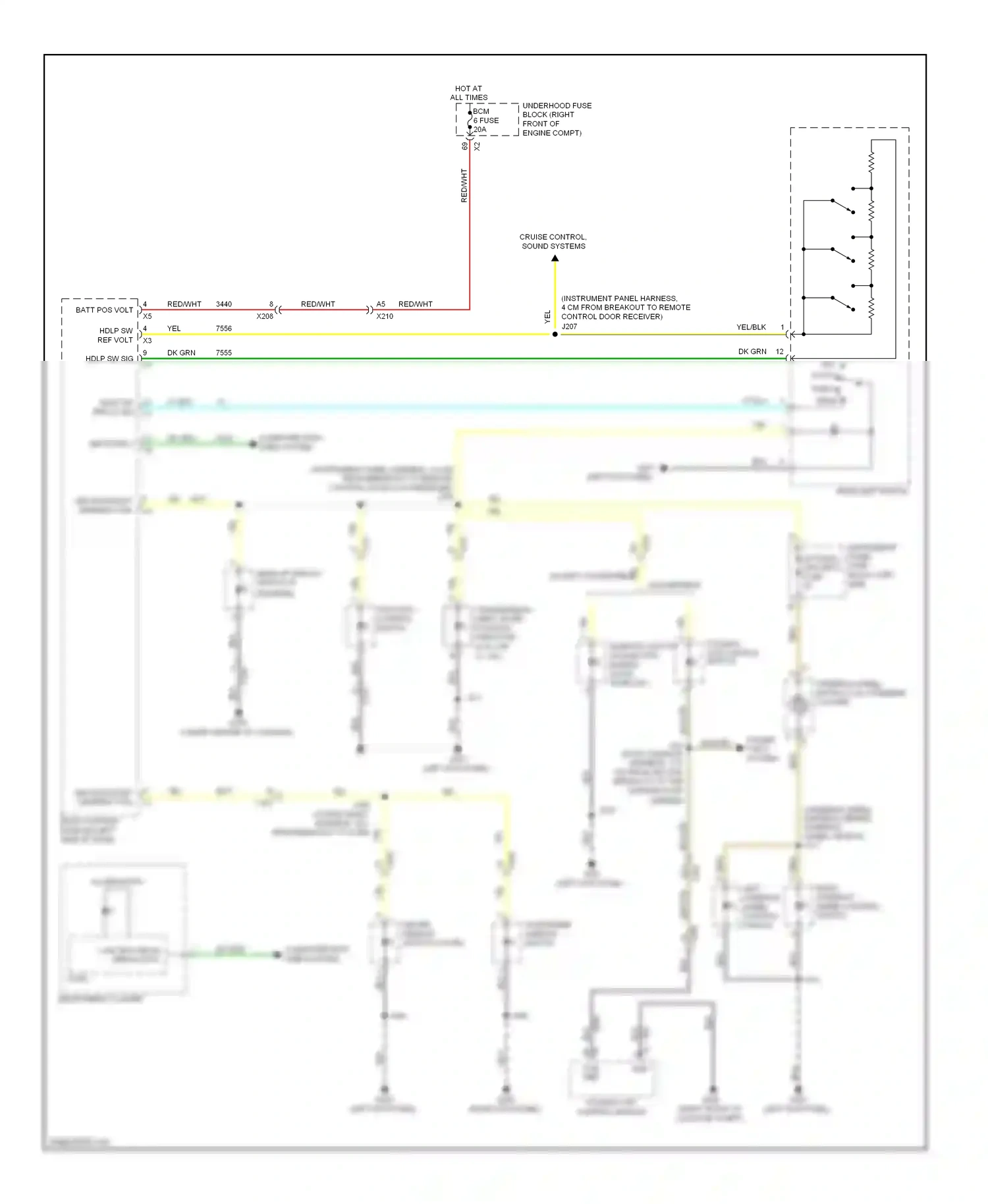 Chevrolet Camaro V (2009-2013) led backlight dimming ctrl wiring diagram  (1 of 1)