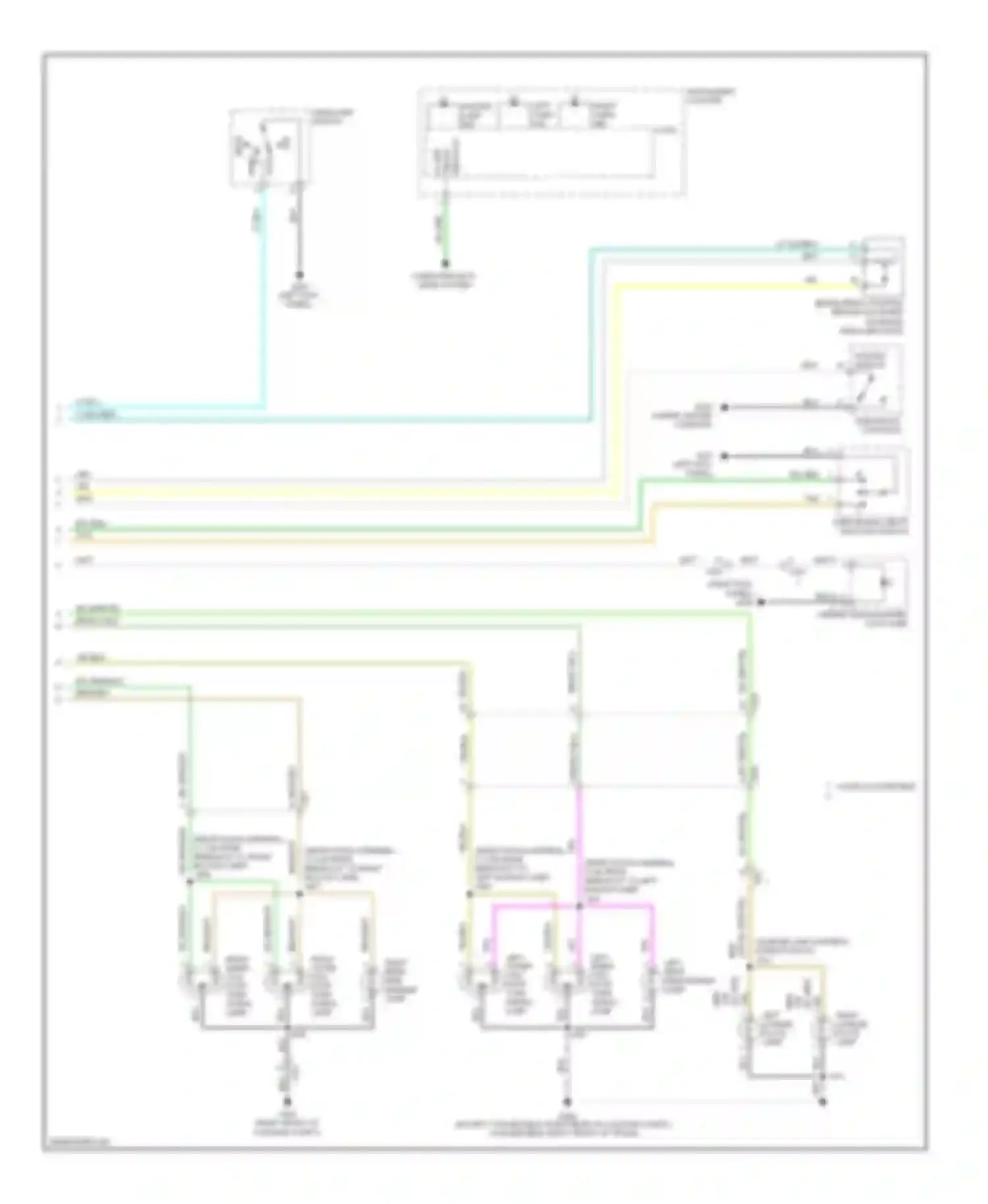Wiring diagram left outer tail/ stop, turn signal lamp for Chevrolet Camaro V (2009-2013) (1 of 2)