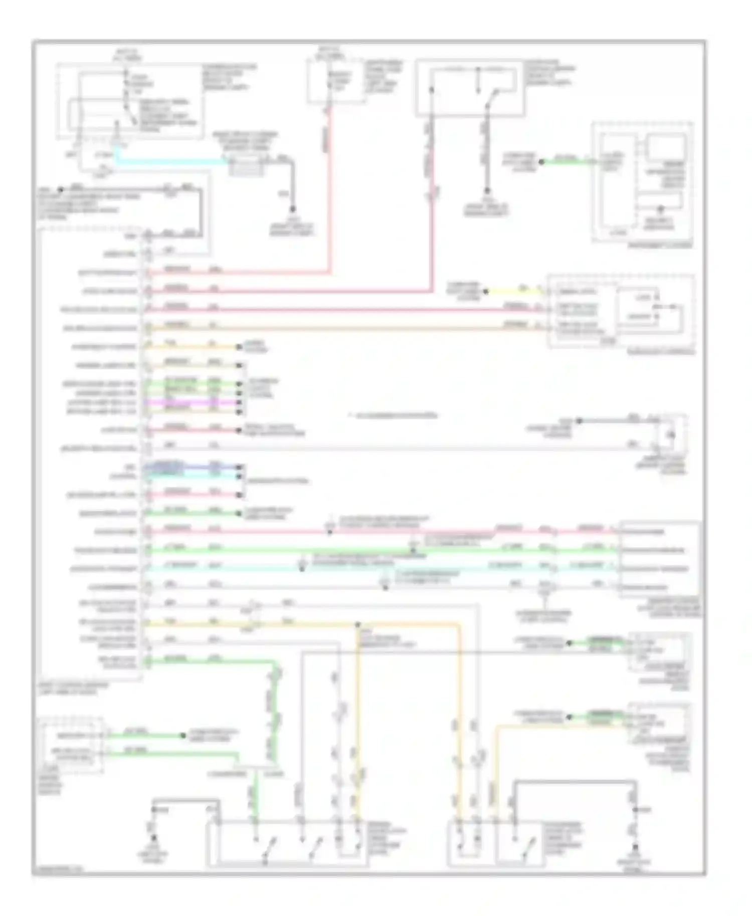 Wiring diagram logic driver window switch for Chevrolet Camaro V (2009-2013) (1 of 2)
