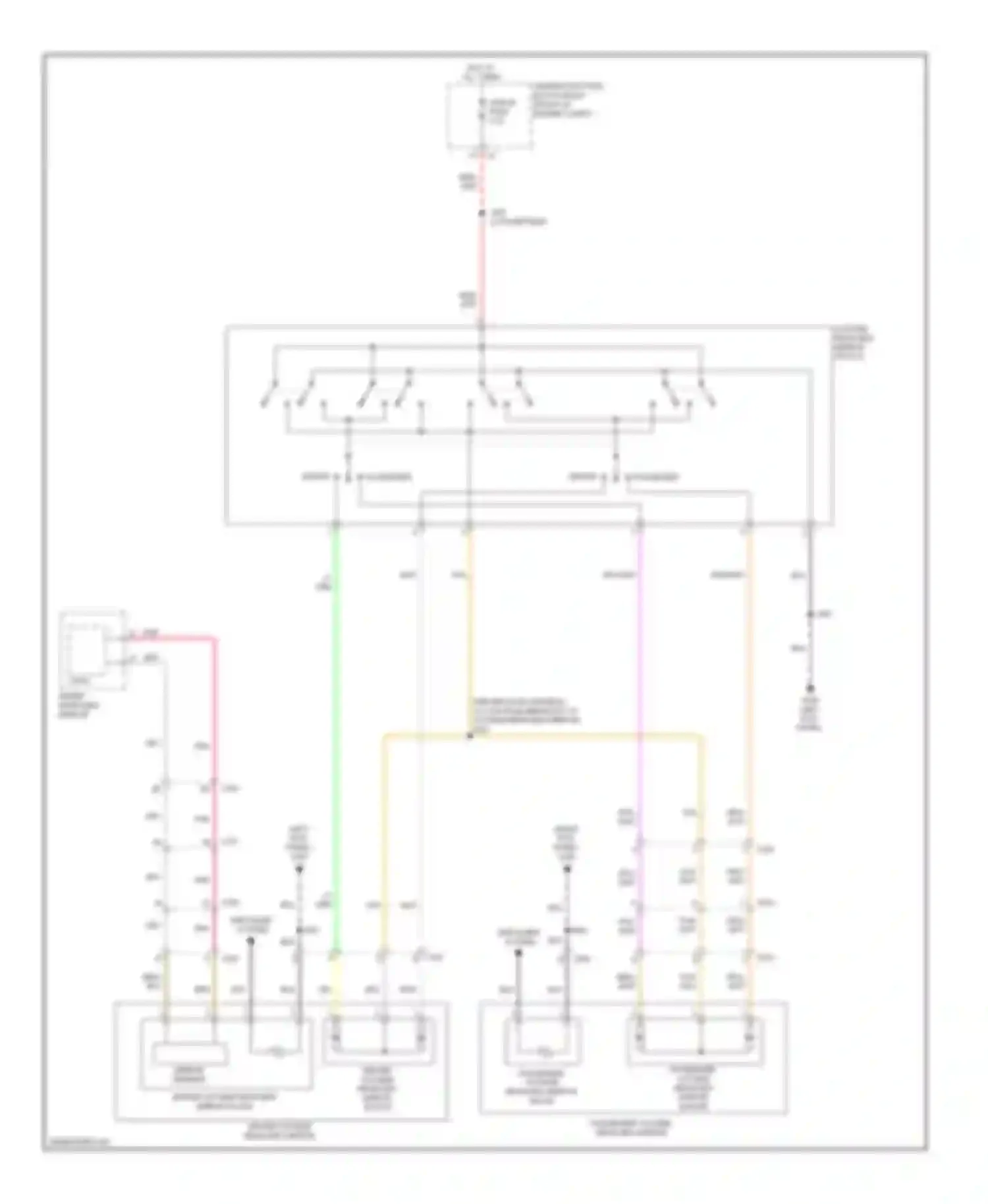 Wiring diagram outside rearview mirror switch for Chevrolet Camaro V (2009-2013) (3 of 3)