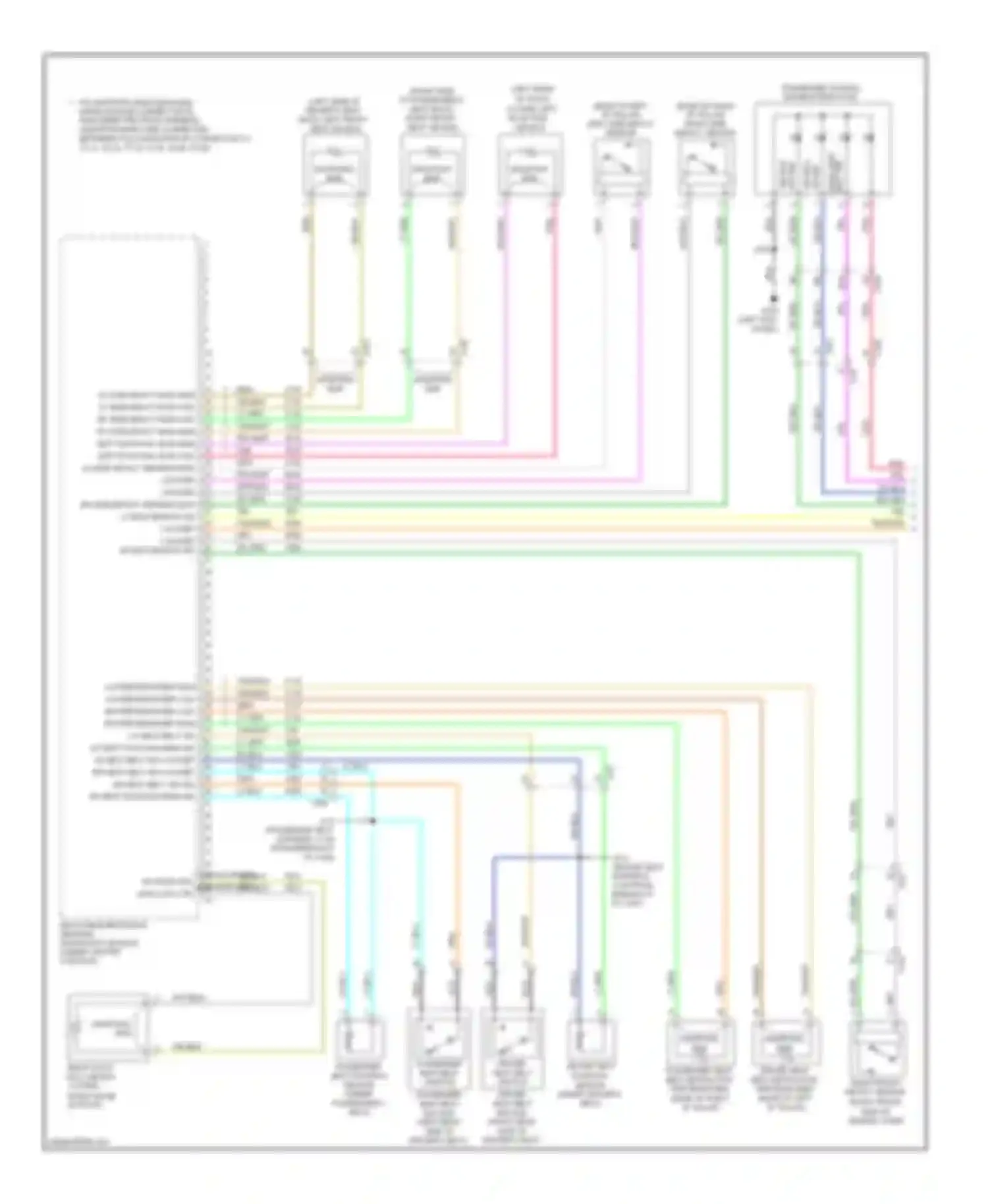Wiring diagram passenger air bag disable indicator for Chevrolet Camaro V (2009-2013) (1 of 1)