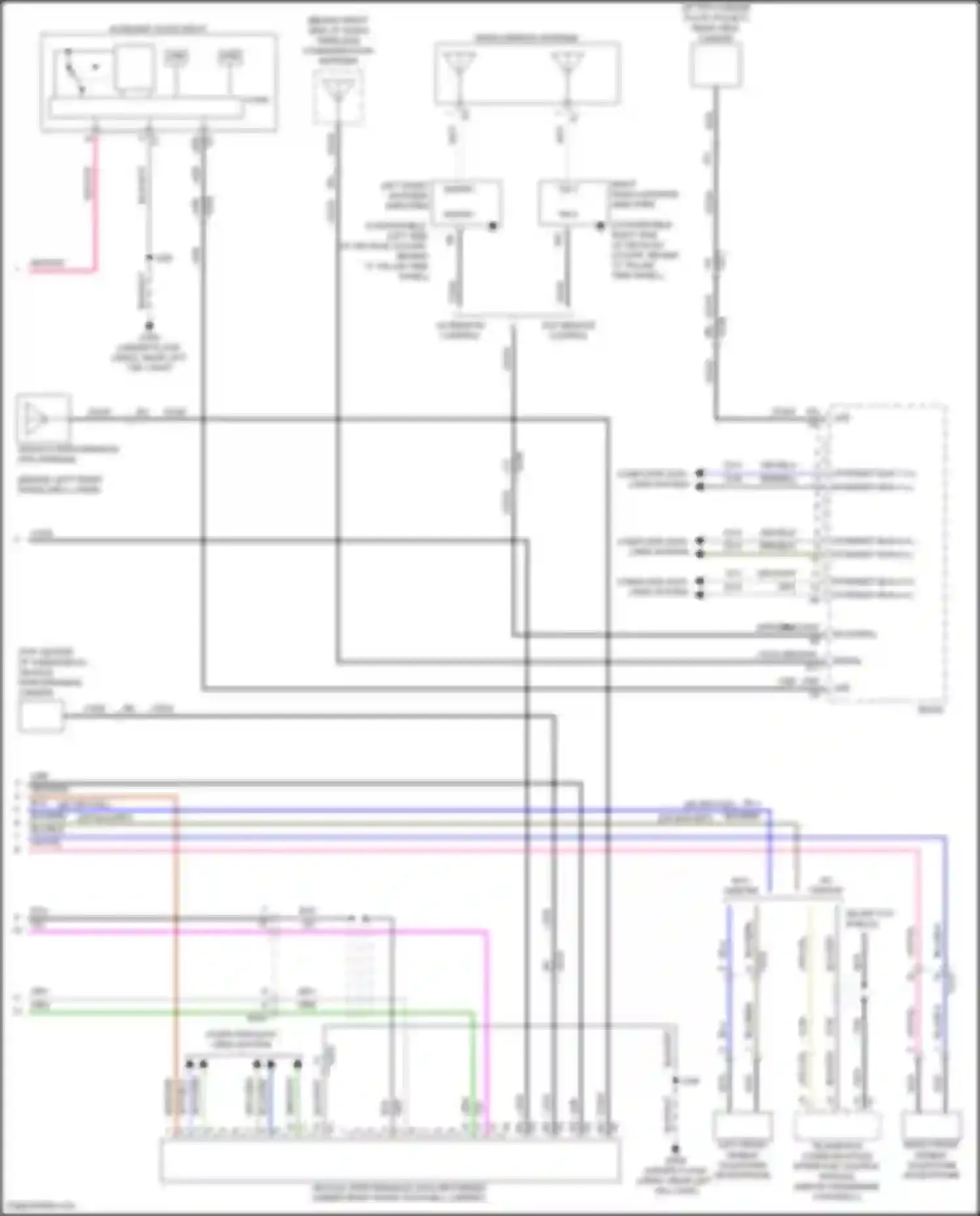 Car Wiring Diagrams for Camaro Chevrolet VI facelift (2018-2024): Radio circuit, mid/high level w/o active noise & amplifier (2 of 2)