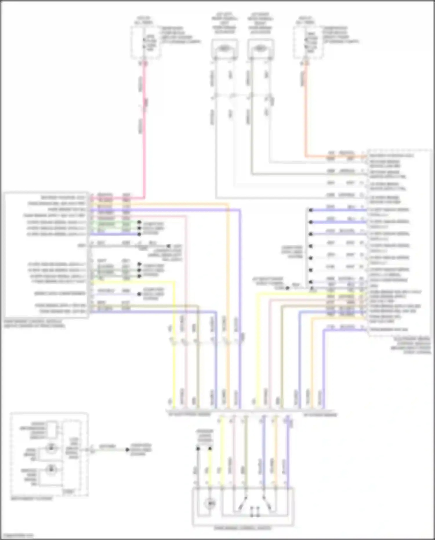 Car Wiring Diagrams for Camaro Chevrolet VI facelift (2018-2024): Park brake system circuit