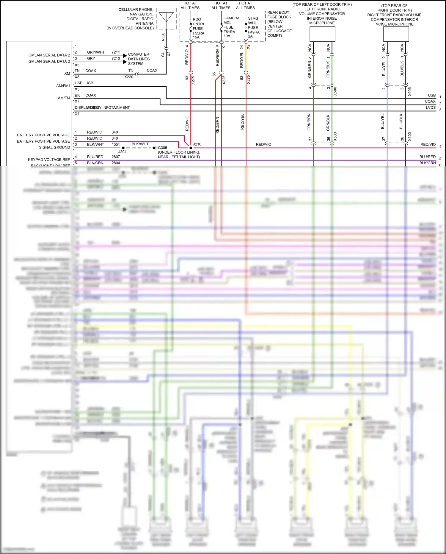 Chevrolet Camaro VI facelift (2018-2024) backlight low ref wiring diagram  (1 of 2)