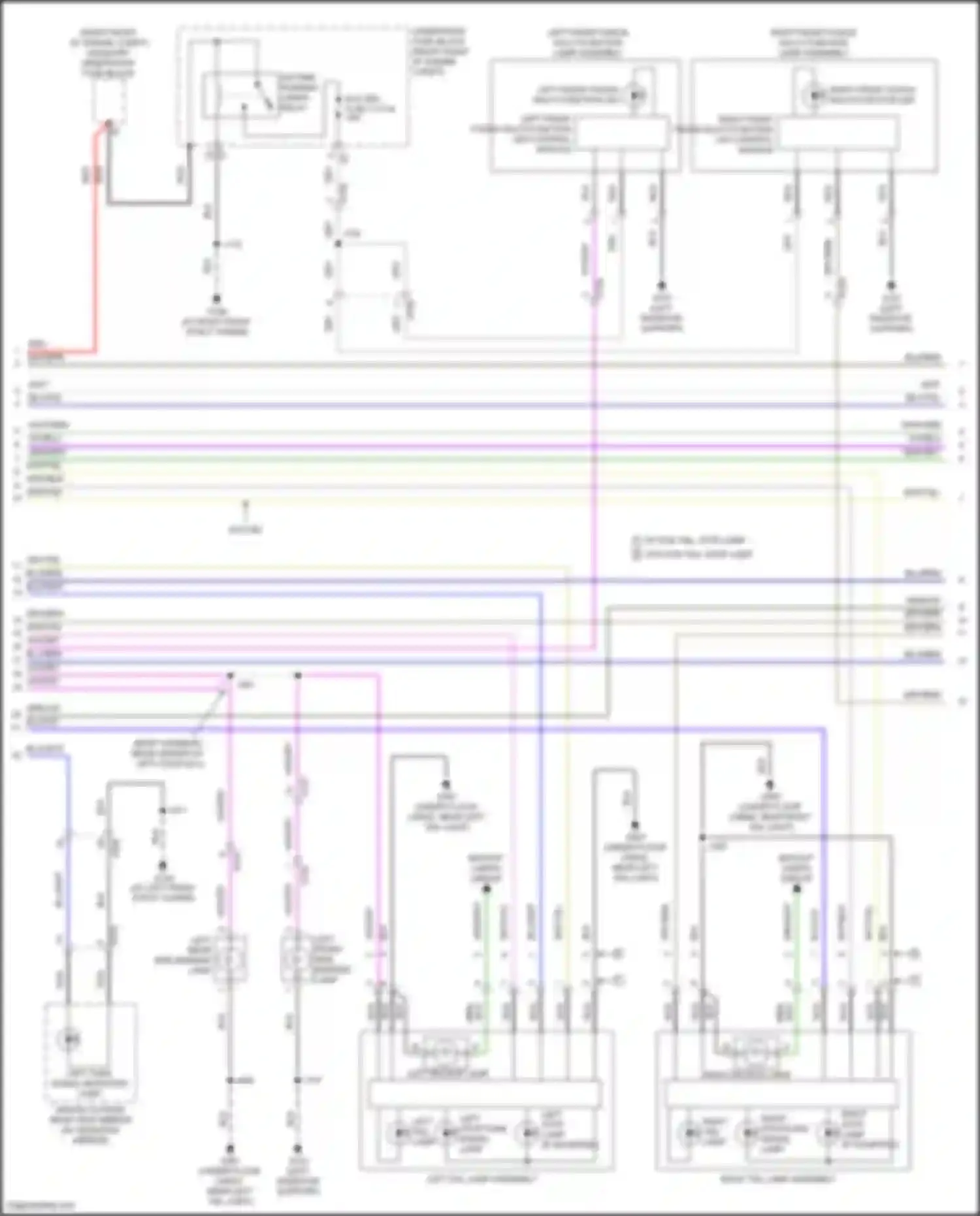 Wiring diagram backup lamps circuit for Chevrolet Camaro VI facelift (2018-2024) (1 of 1)