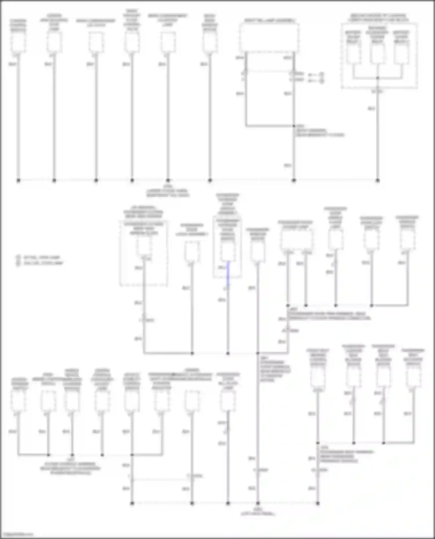 Wiring diagram center console cupholder accent lamp for Chevrolet Camaro VI facelift (2018-2024) (2 of 2)