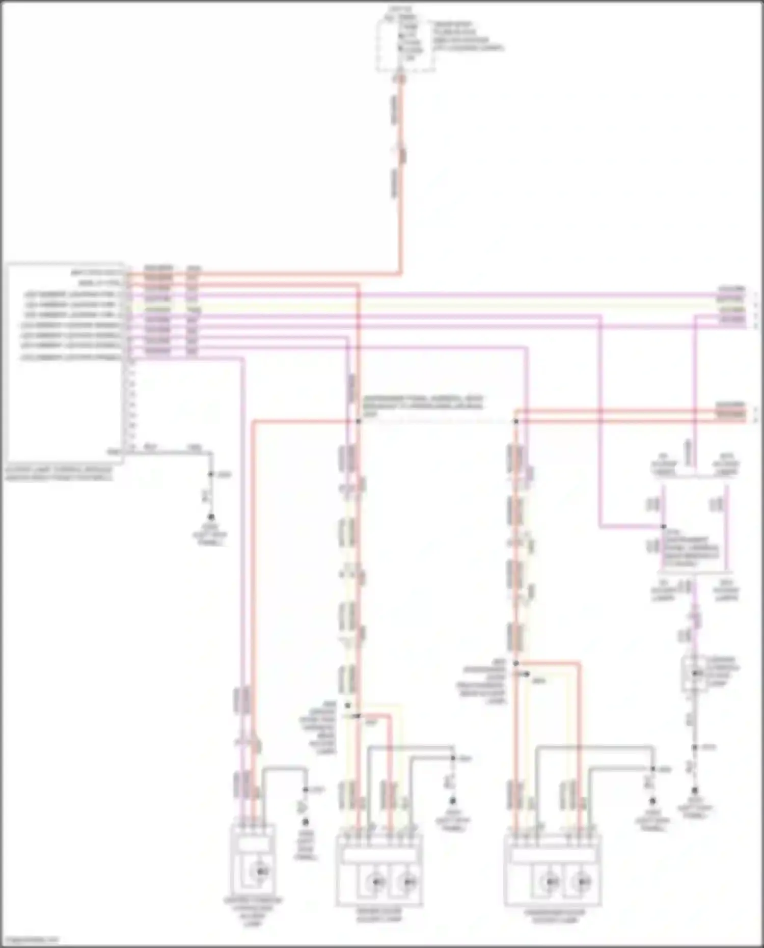 Wiring diagram center console cupholder accent lamp for Chevrolet Camaro VI facelift (2018-2024) (1 of 2)