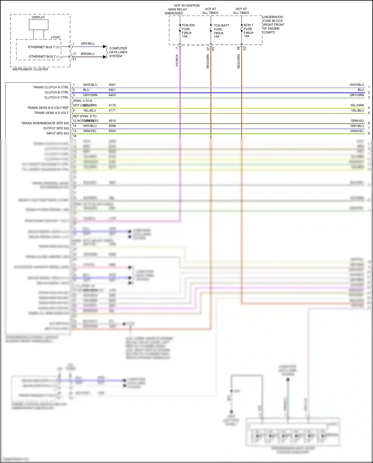 Wiring diagram clutch e ctrl for Chevrolet Camaro VI facelift (2018-2024) (2 of 2)