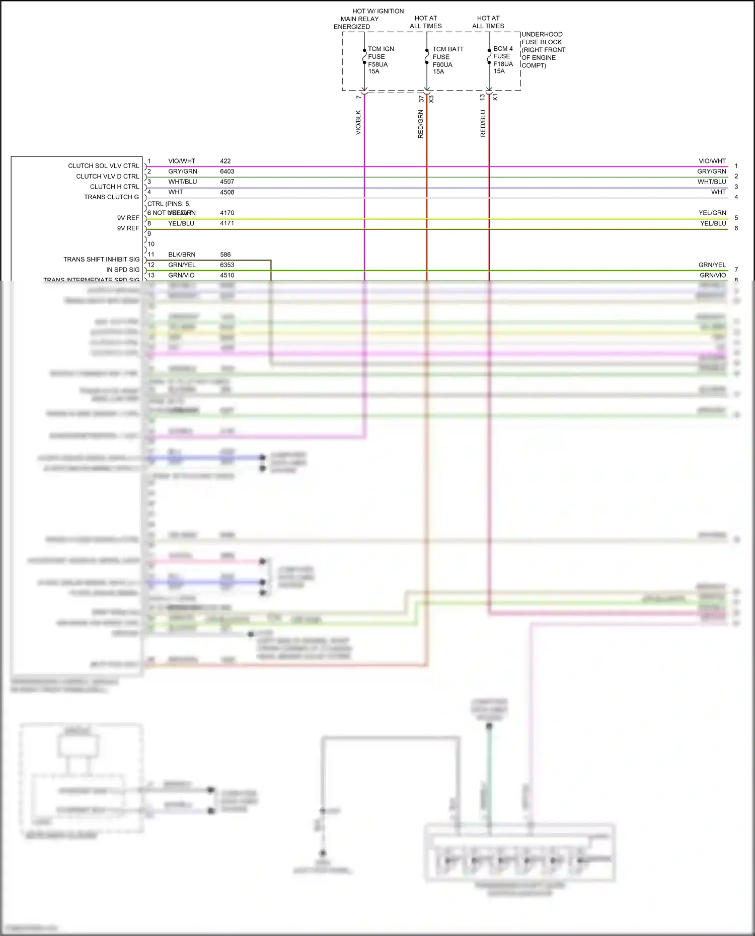 Wiring diagram clutch e ctrl for Chevrolet Camaro VI facelift (2018-2024) (1 of 2)