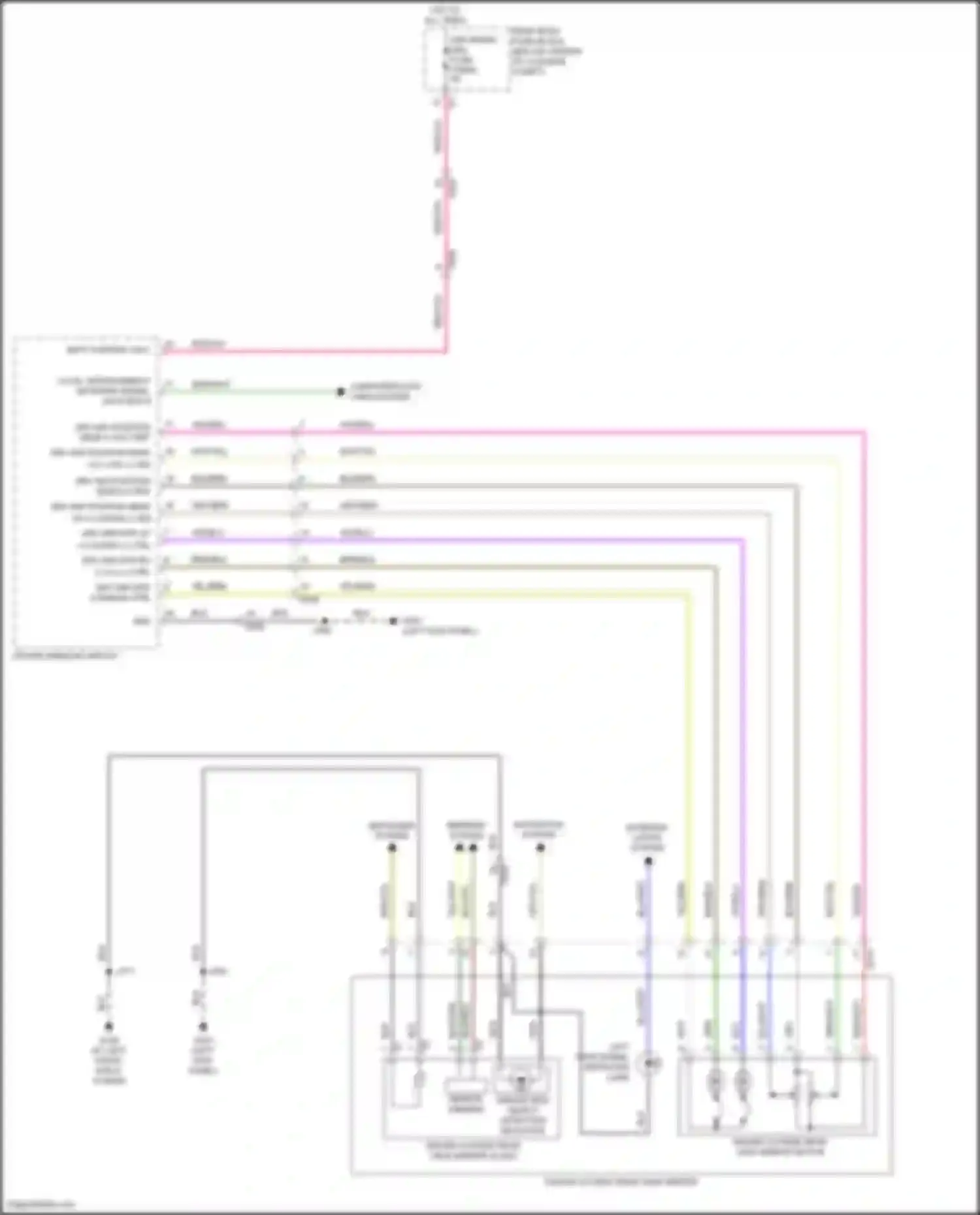 Wiring diagram driver side object detection indicator for Chevrolet Camaro VI facelift (2018-2024) (2 of 3)