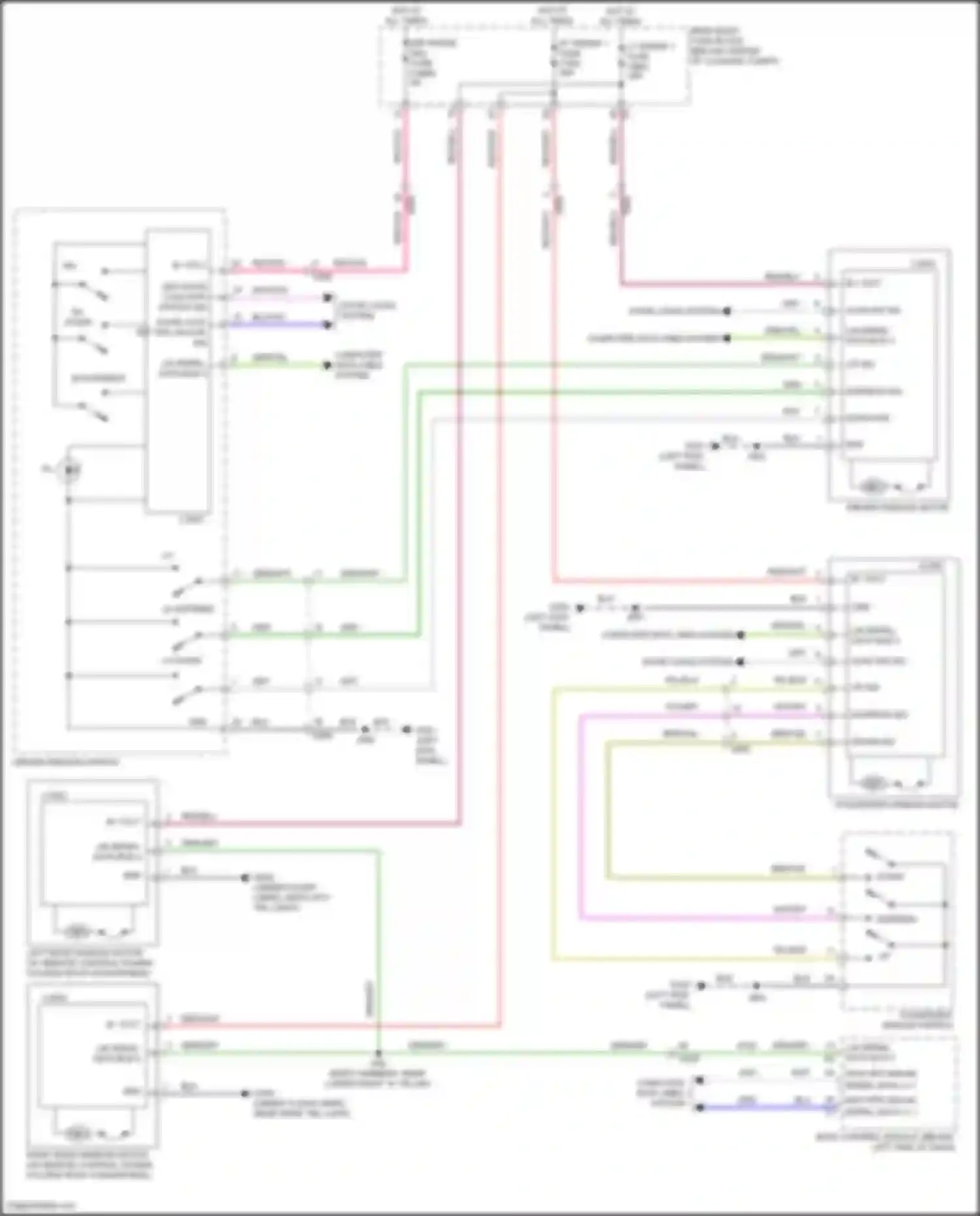 Wiring diagram driver window switch for Chevrolet Camaro VI facelift (2018-2024) (9 of 9)