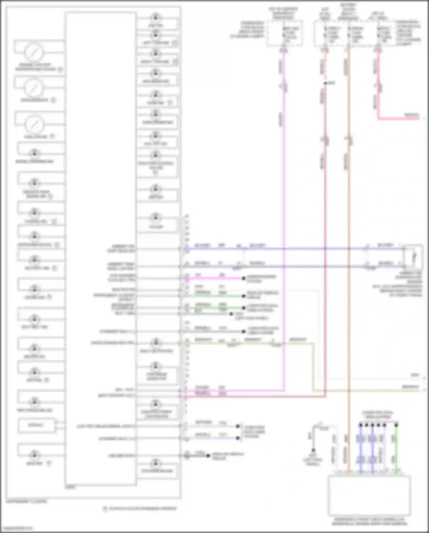 Wiring diagram head-up display circuit for Chevrolet Camaro VI facelift (2018-2024) (1 of 1)